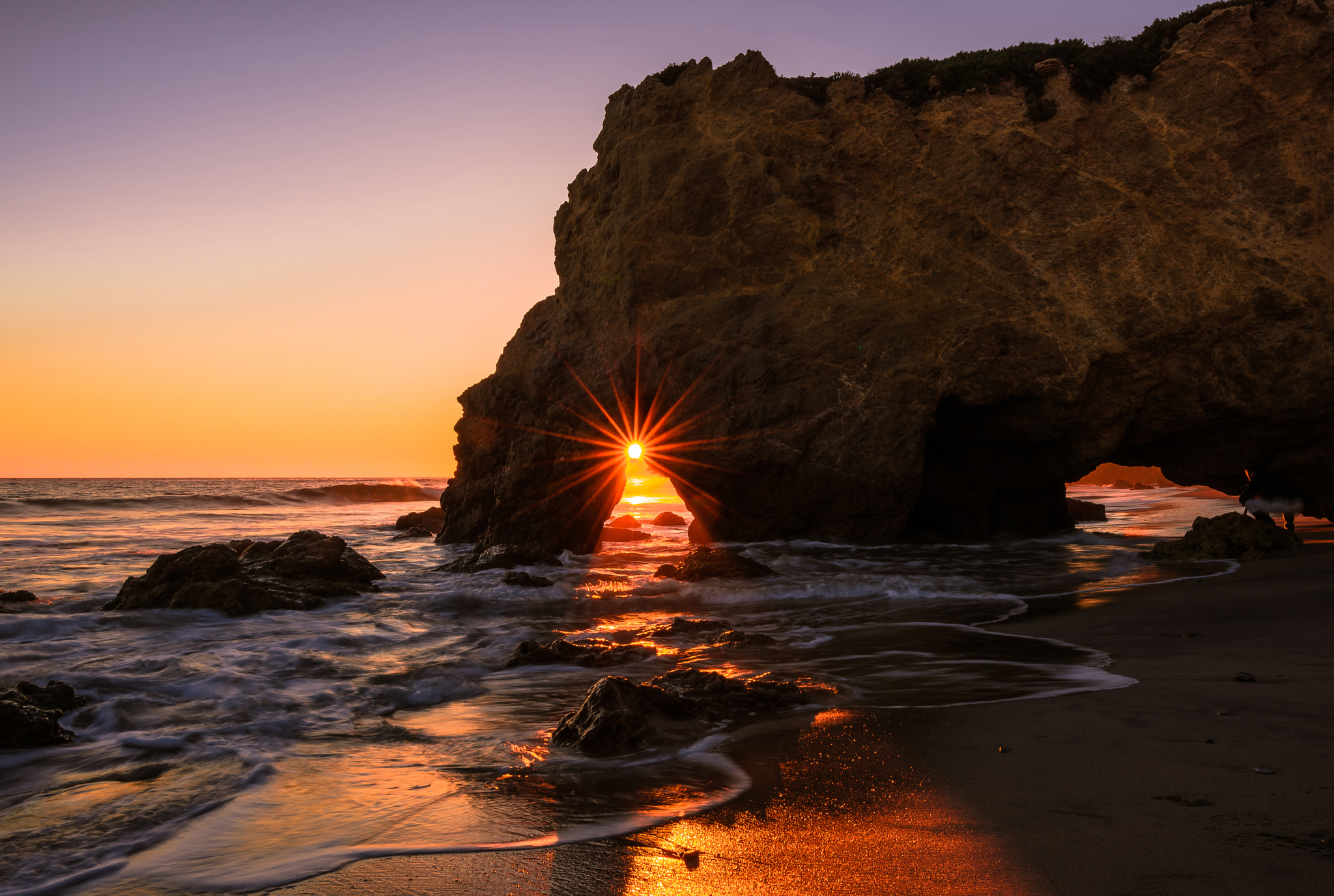 Sunset at Malibu beach by David Dai / 500px