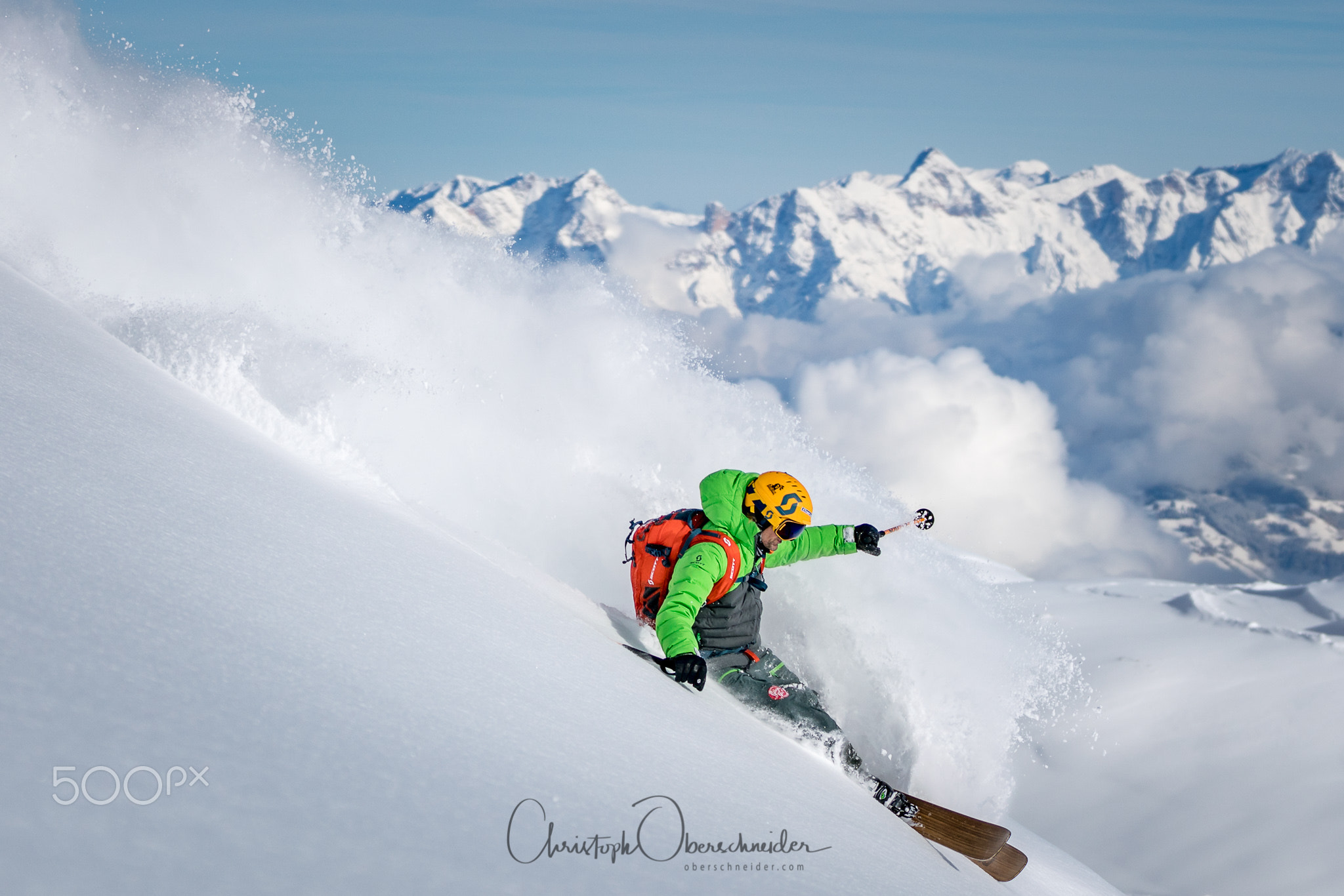 Backcountry Freeride Skiing in the Alps