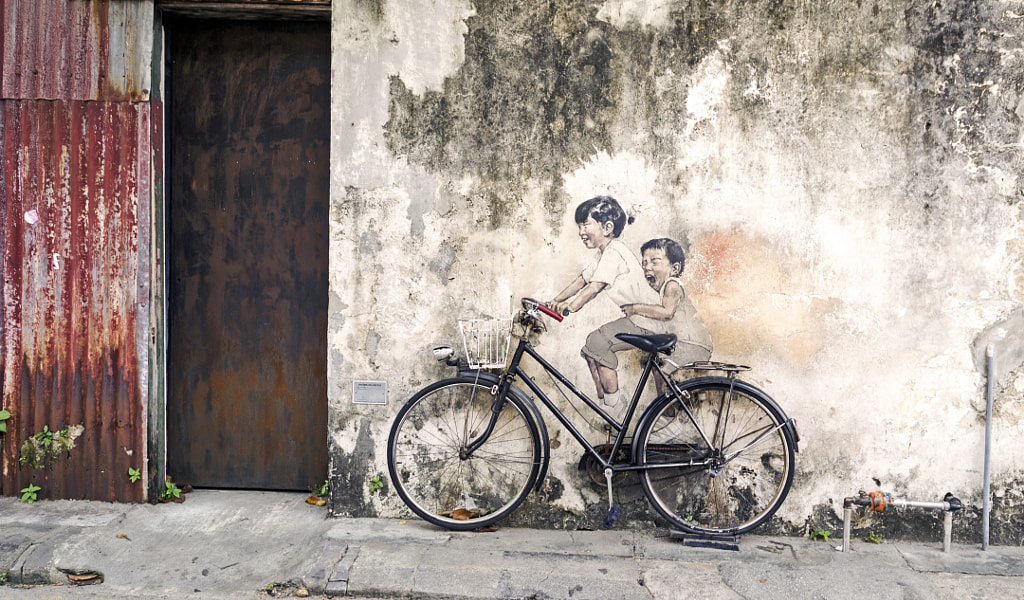 Little children on bike by Karan Malik on 500px.com
