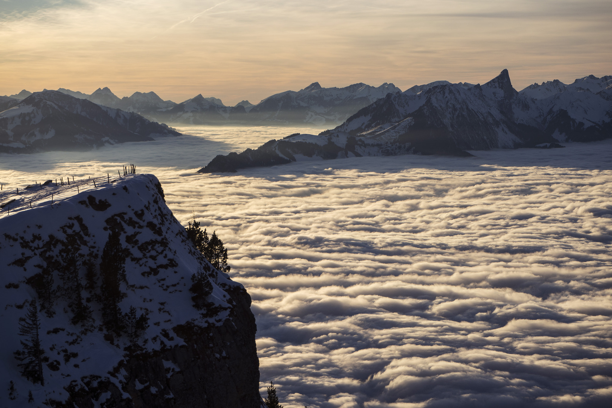 Stockhorn above clouds