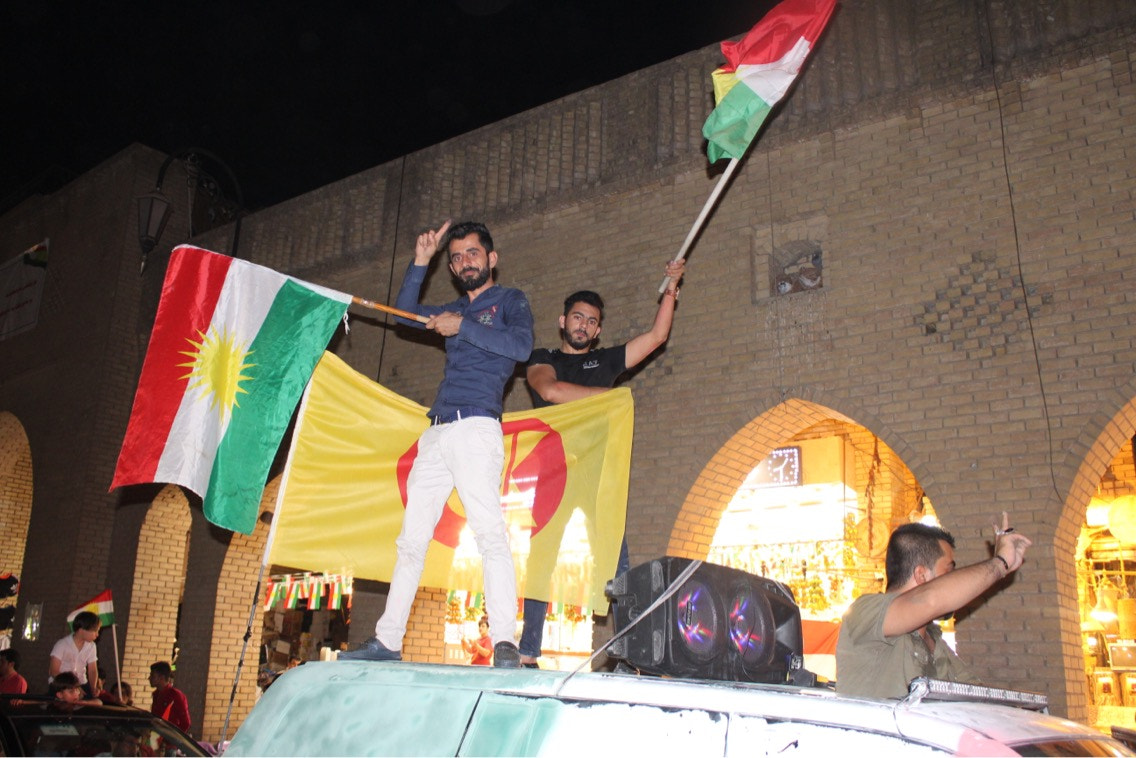 Kurdistan independence referendum celebration