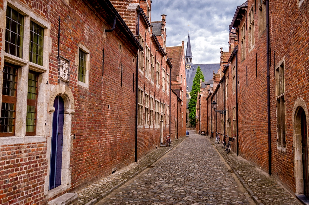 View down laneway, Leuven, Belgium by ggpen  on 500px.com