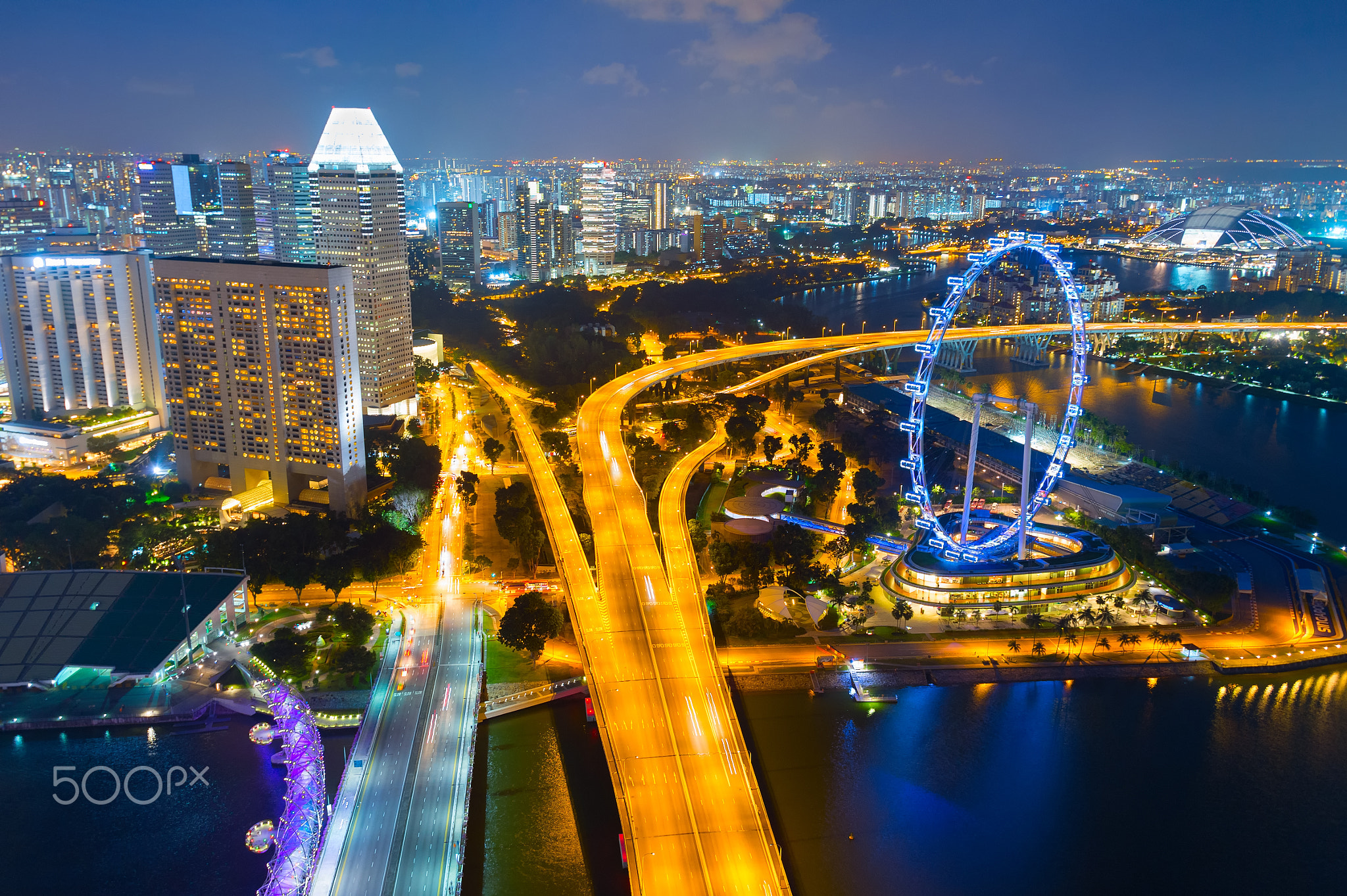 Singapore Ferries Wheel, aerial view