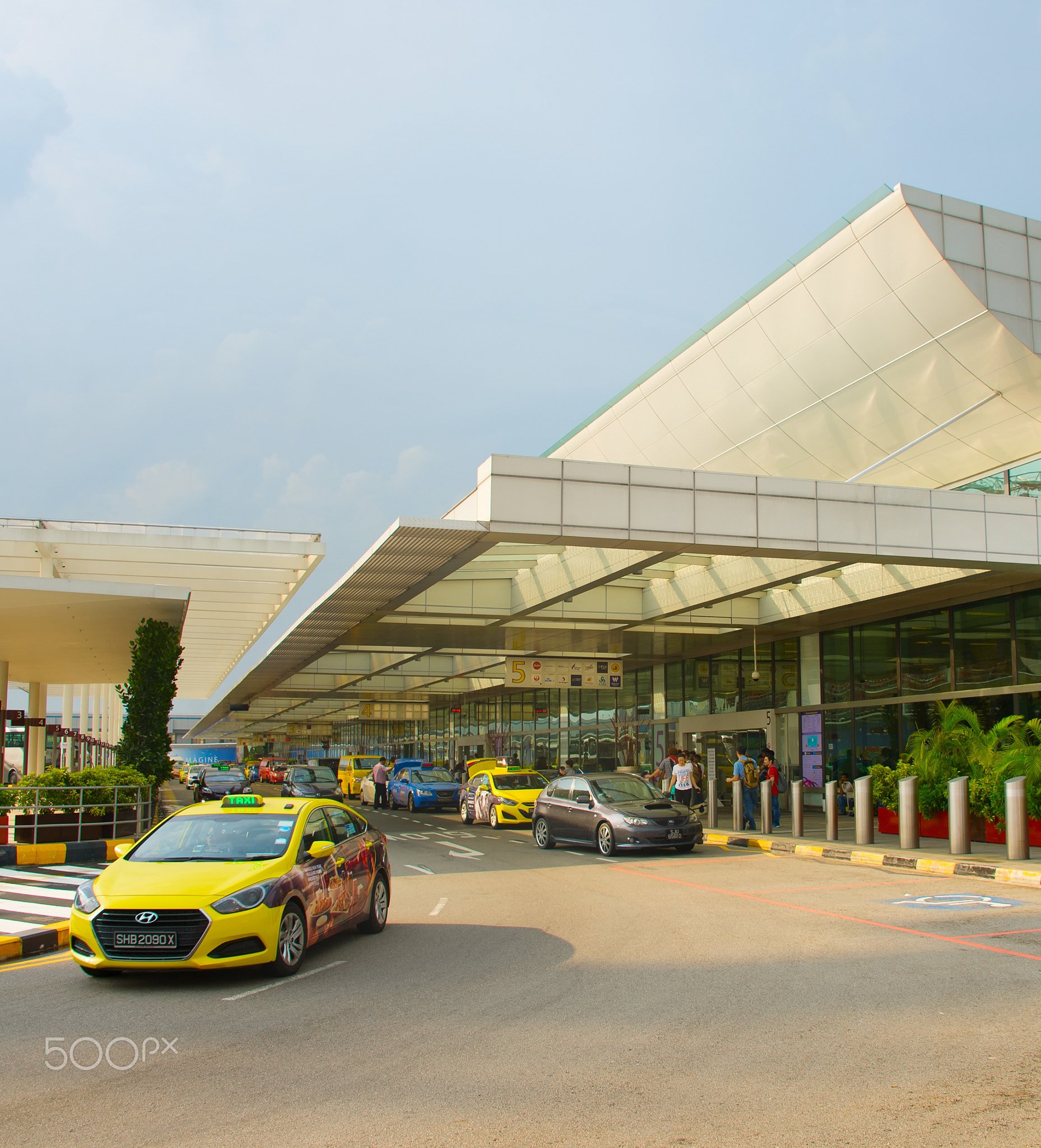 Changi Airport terminal taxi, Singapore