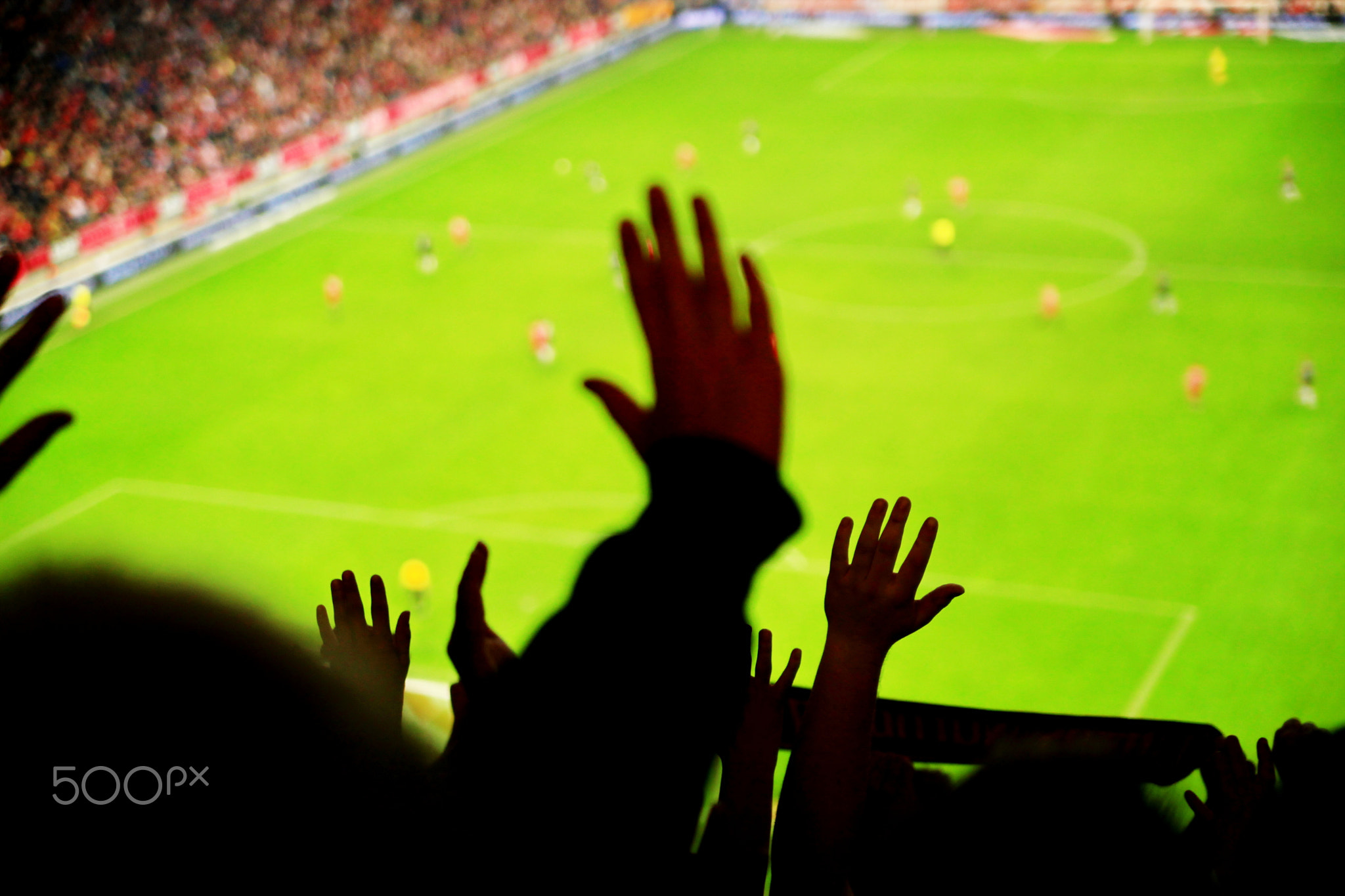 Spectators fans football