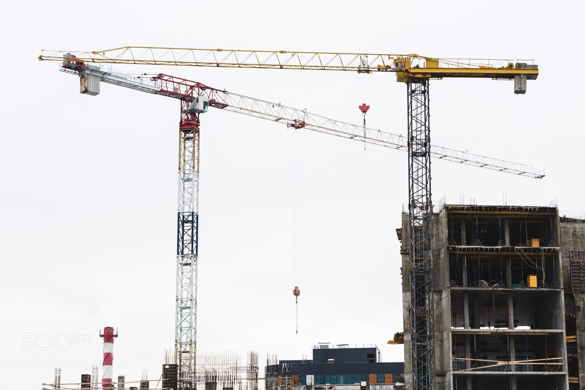 Crane is used in the construction