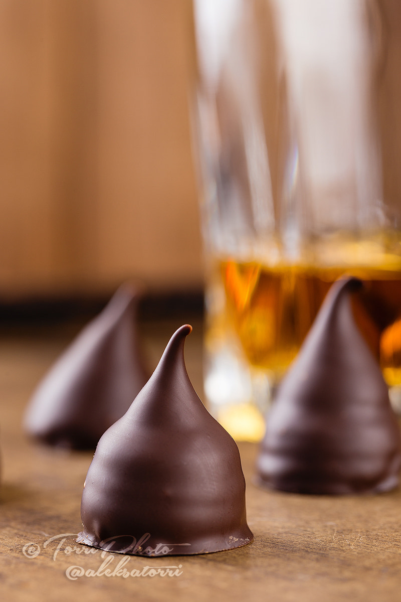 hocolate truffle candies with rum