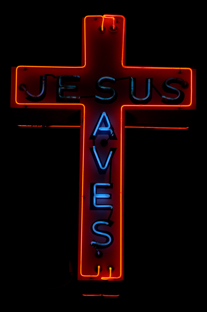 Jesus saves neon by pronate on 500px.com