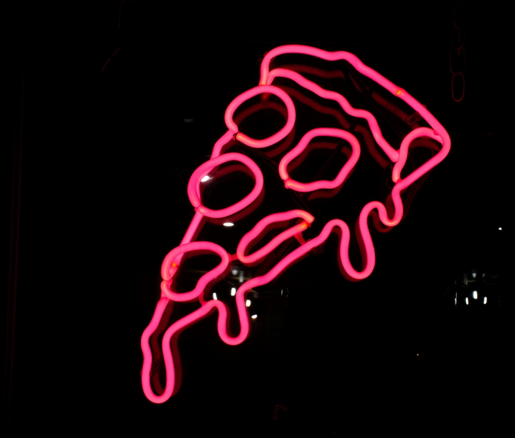 Neon pizza by pronate on 500px.com