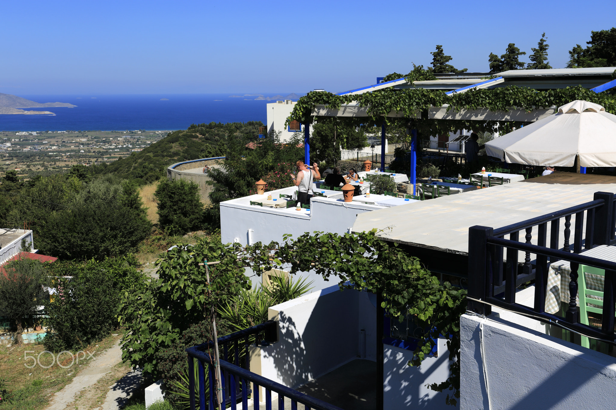 Overview of Zia village, Kos Island, Dodecanese group of islands