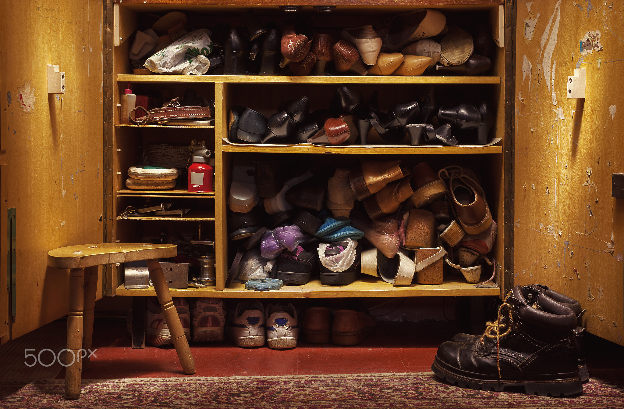 Old Shoes in Closet