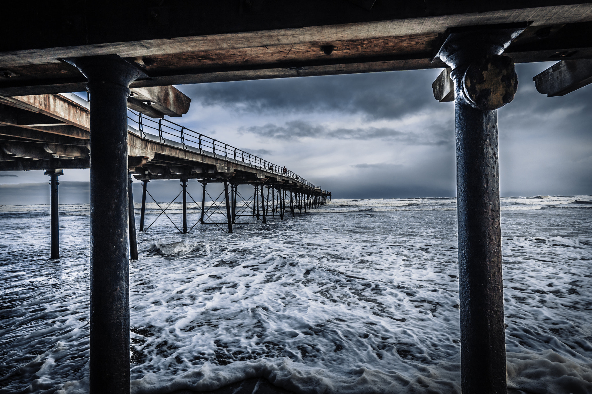 Smugglers cove under Saltburn Pier