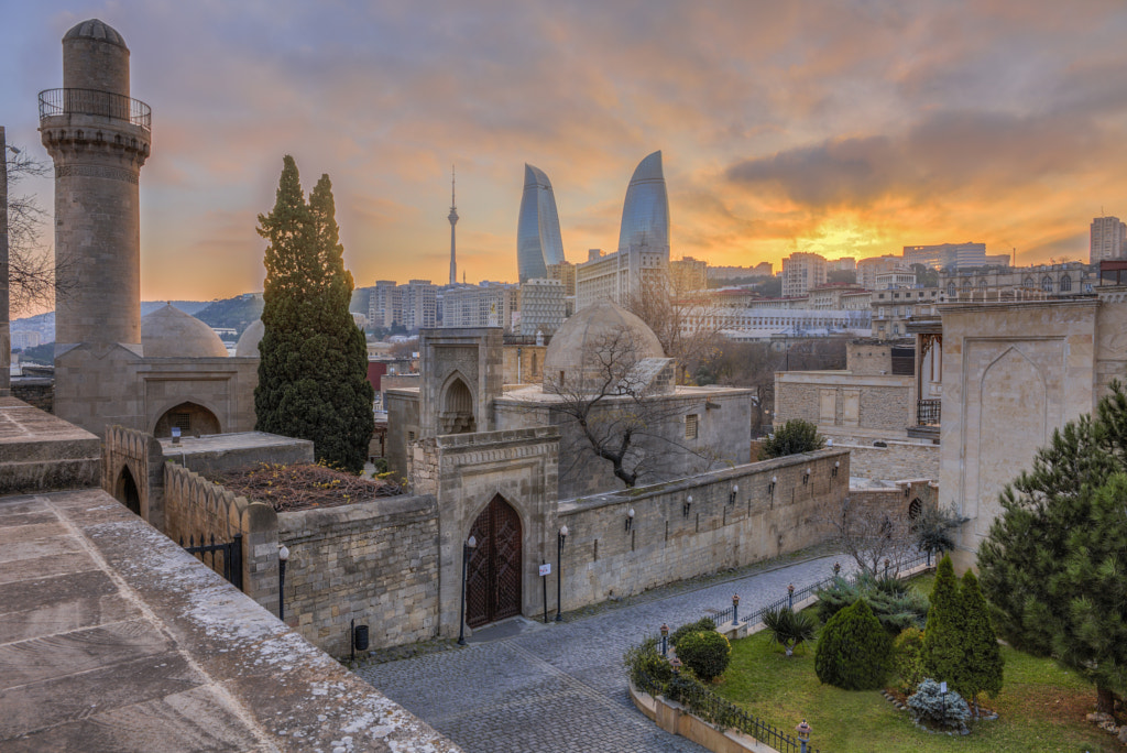 Panoramic view of Baku city from old fortress by Denis Svechnikov on 500px.com
