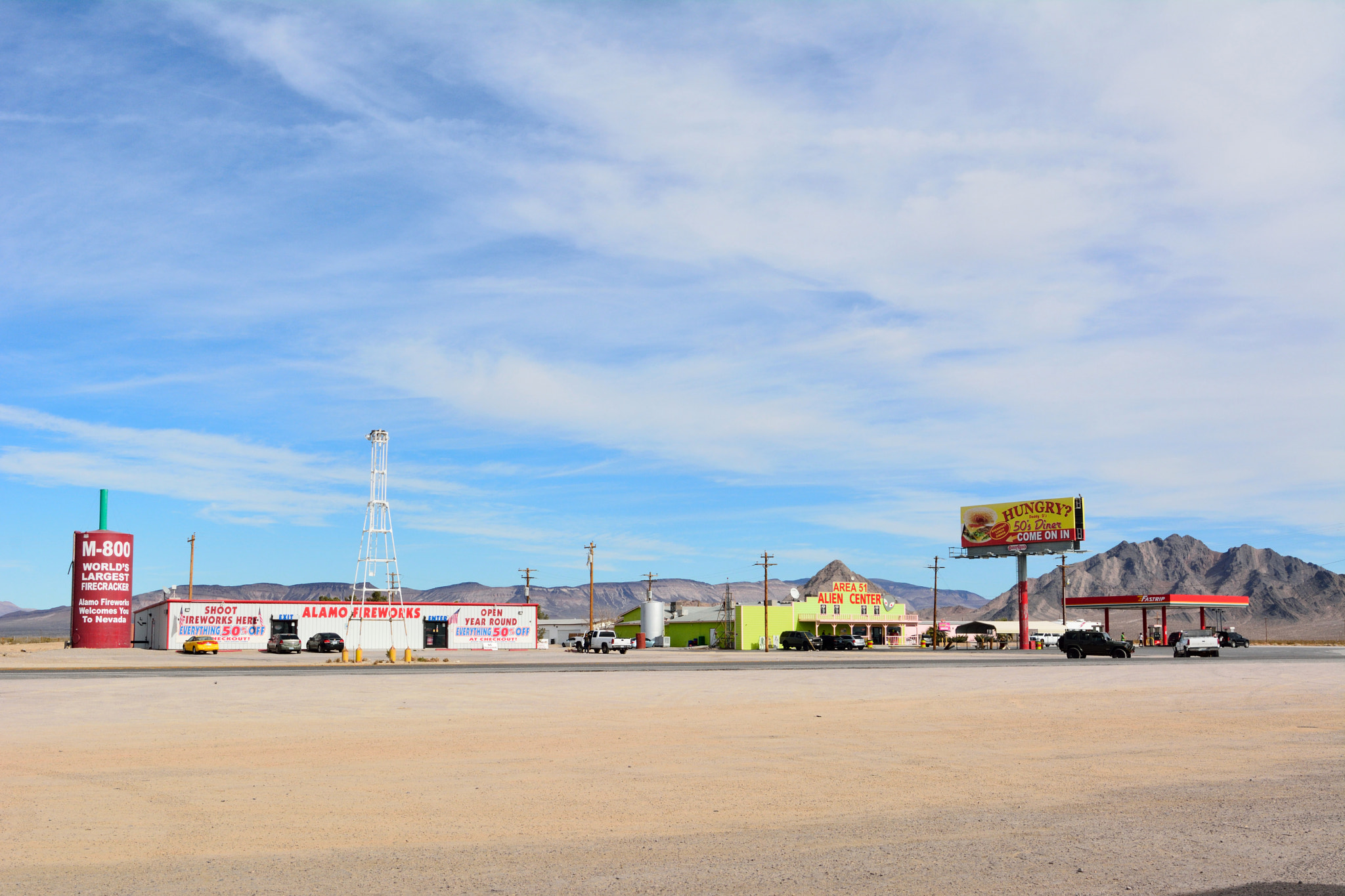 esert truck stop in Amargosa Valley with Area 51 Alien Center