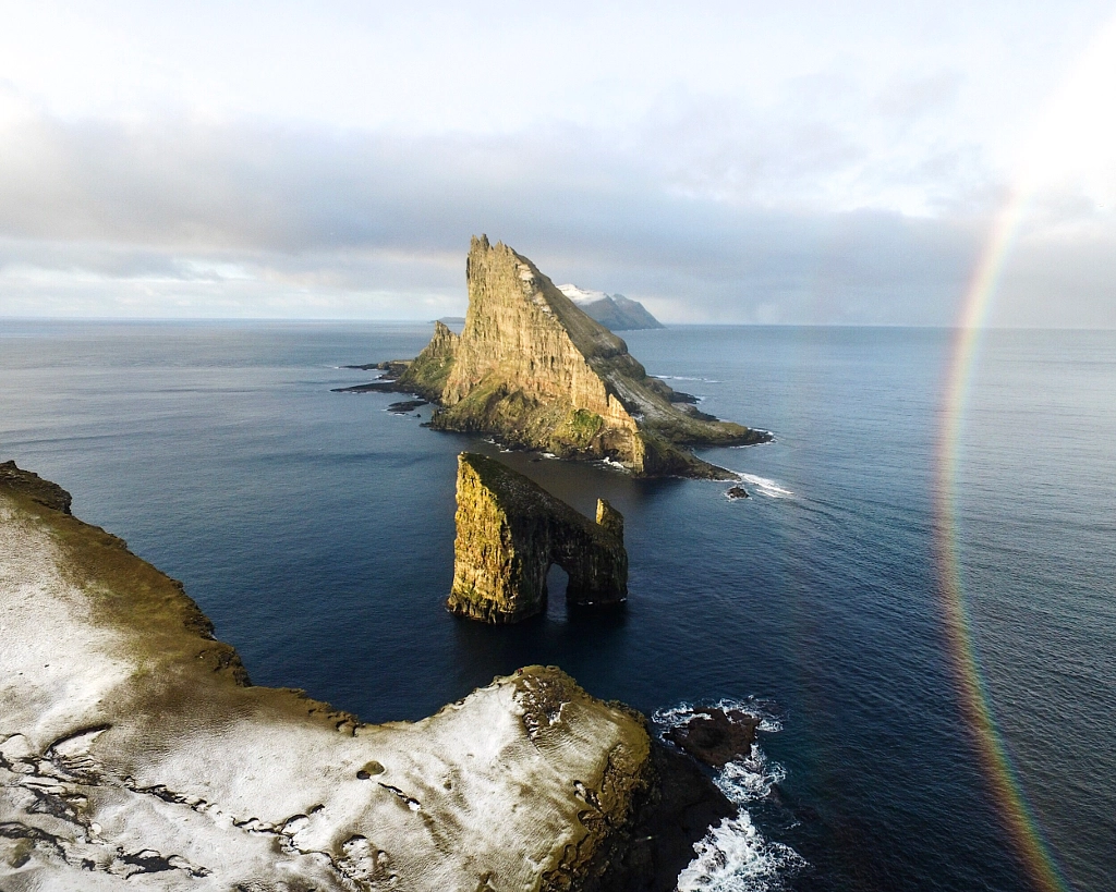 double rainbow. drangarnir. vagar. faroe islands. by Tanner Wendell Stewart on 500px.com