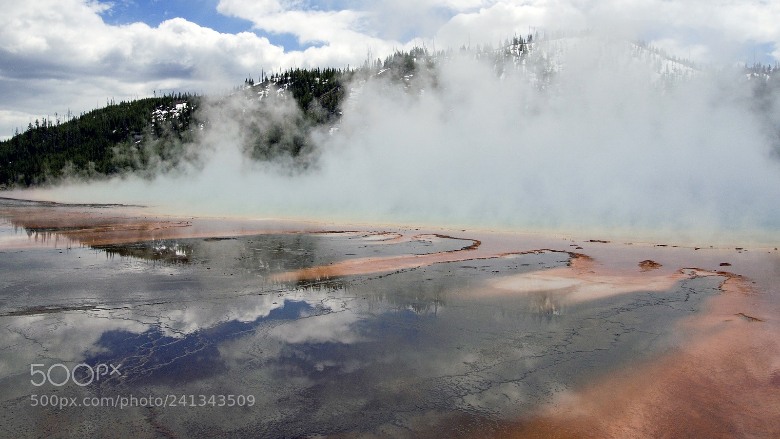 Olympus OM-D E-M5 sample photo. Grand prismatic hot spring photography