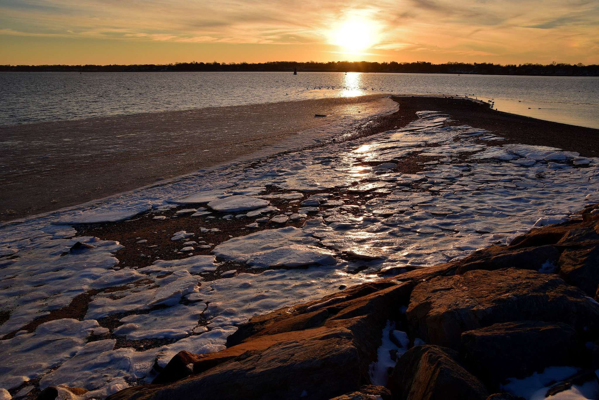 Sigma 18-250mm F3.5-6.3 DC Macro OS HSM sample photo. Frozen sunset photography