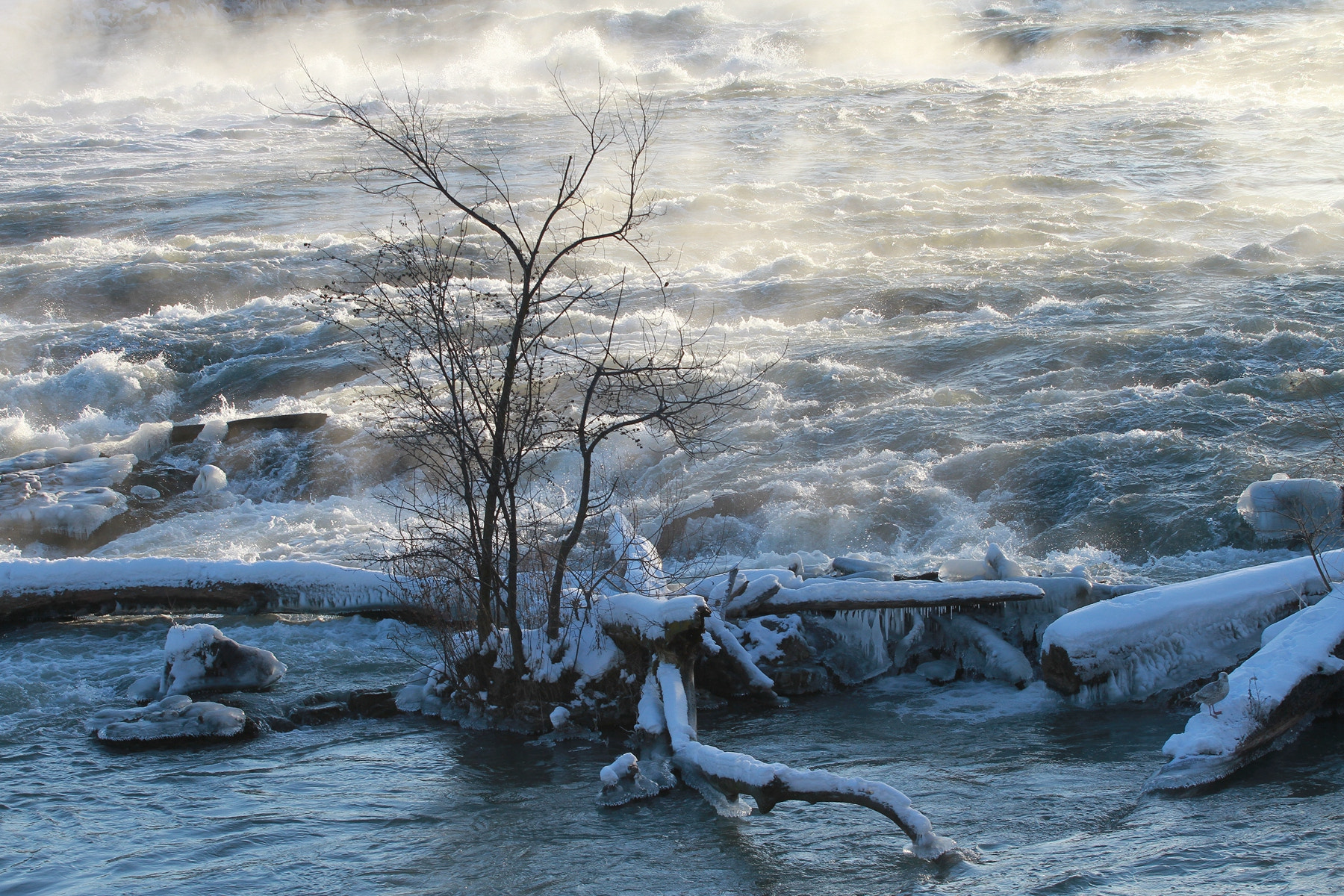 Canon EOS 7D + Canon EF 70-200mm F4L USM sample photo. River in the cold winter photography