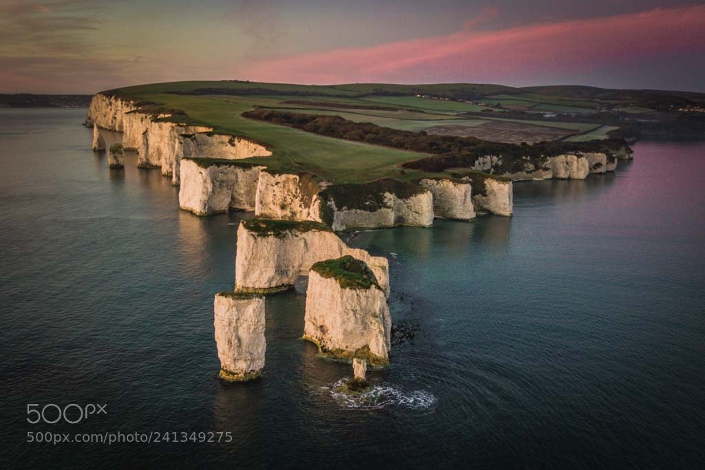 DJI FC220 sample photo. Old harry rocks photography