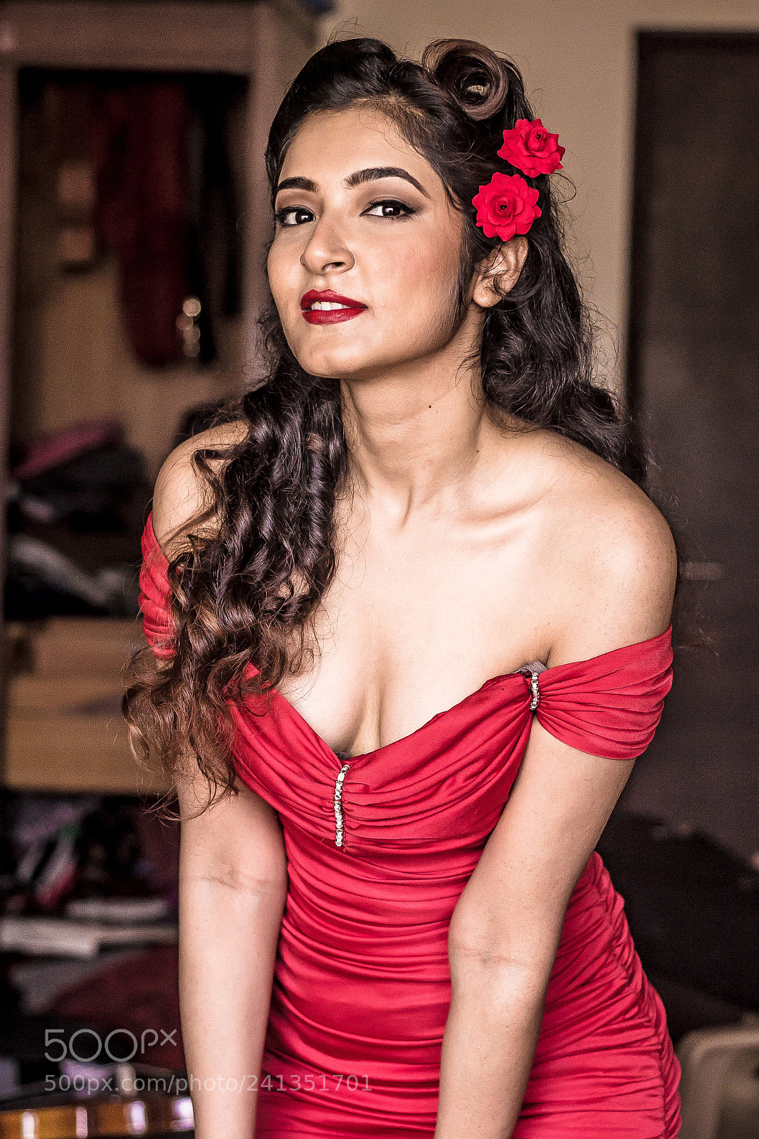 Nikon D3100 sample photo. Sexy girl in red photography