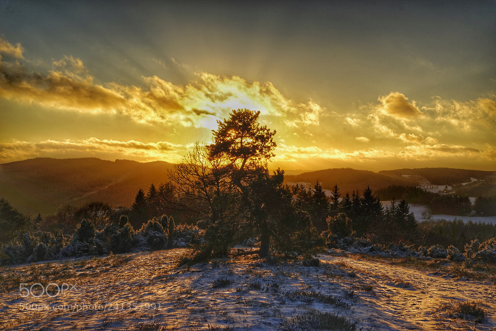 Sony a7R sample photo. Sonnenuntergang in der eifel photography