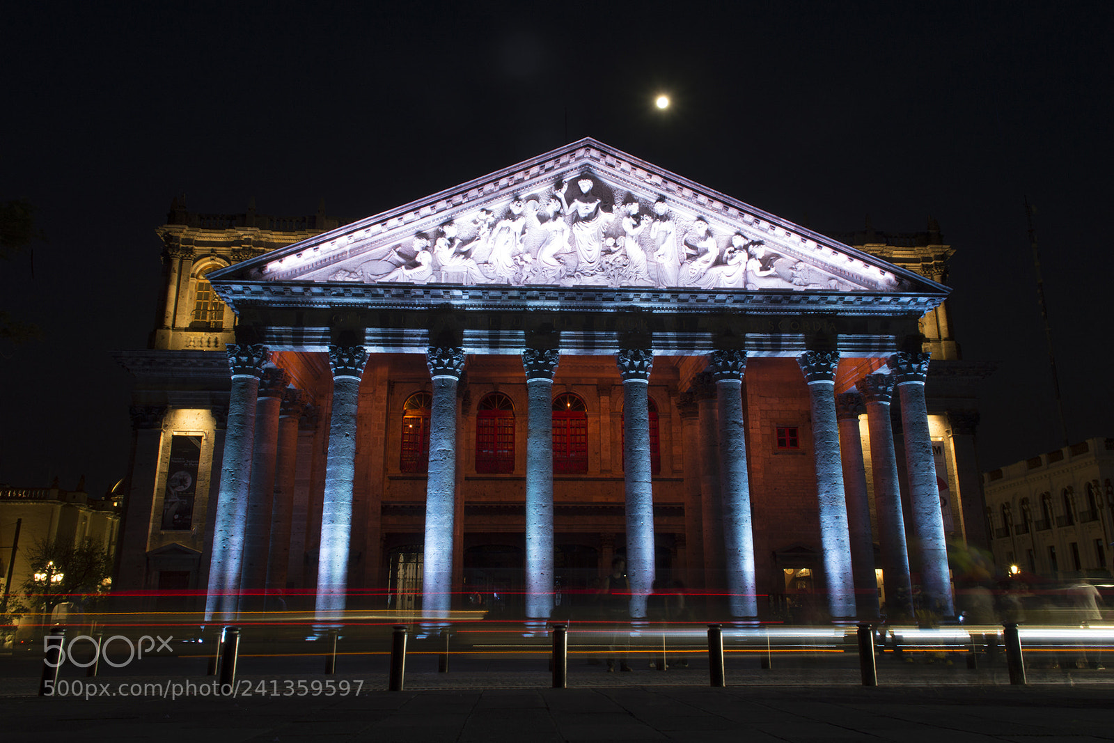 Nikon D3200 sample photo. Teatro degollado de noche photography