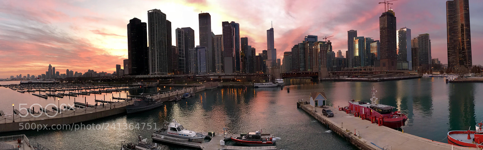 Apple iPhone 7 Plus sample photo. Sunset in chi-town photography