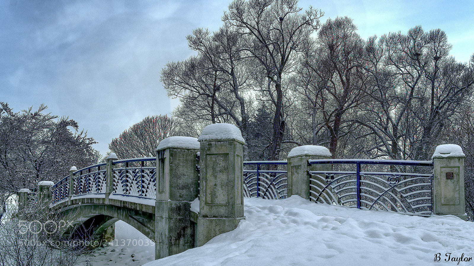 Sony SLT-A57 sample photo. Winter snow covered bridge photography