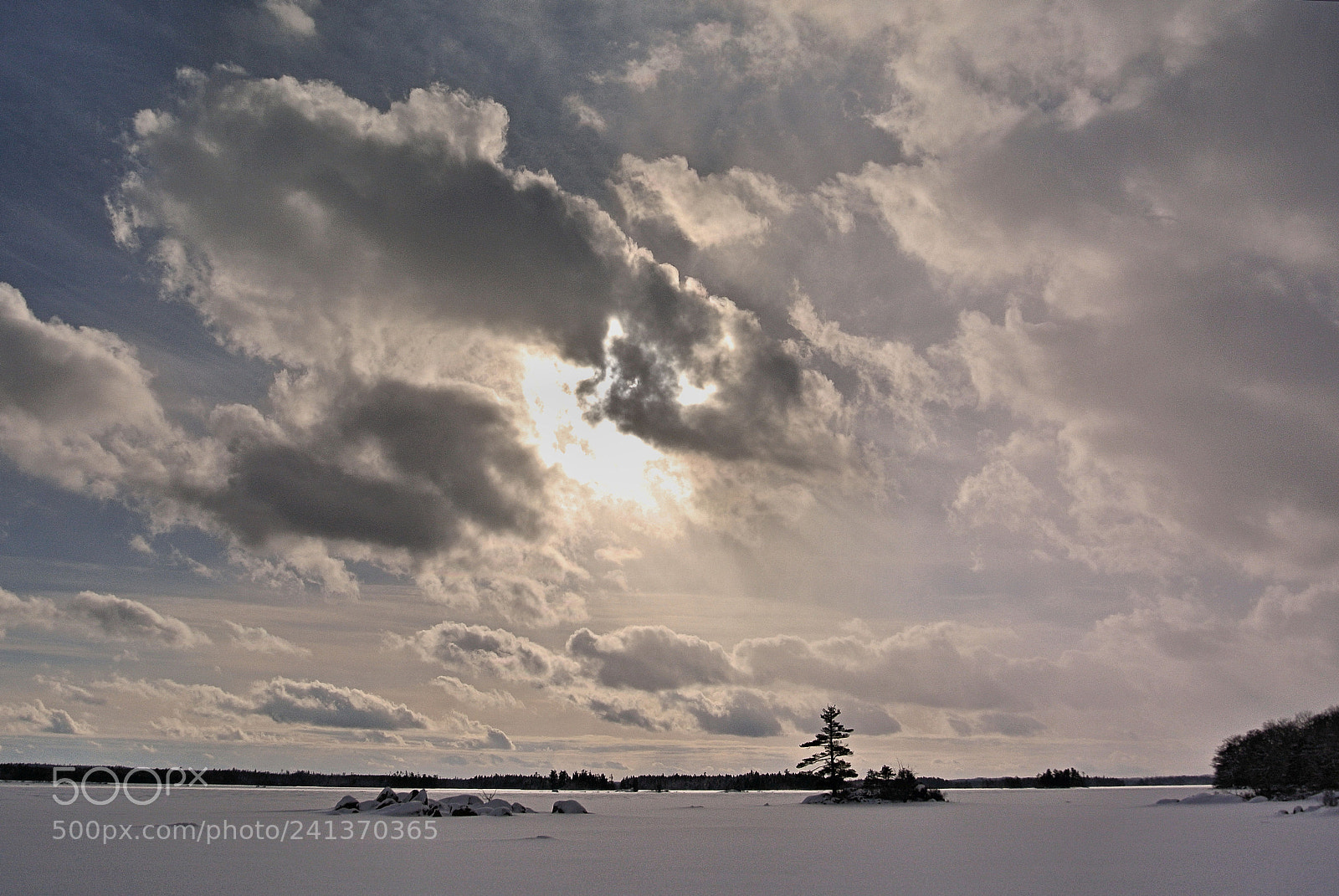 Nikon 1 V1 sample photo. Winter sky on gaspereau photography