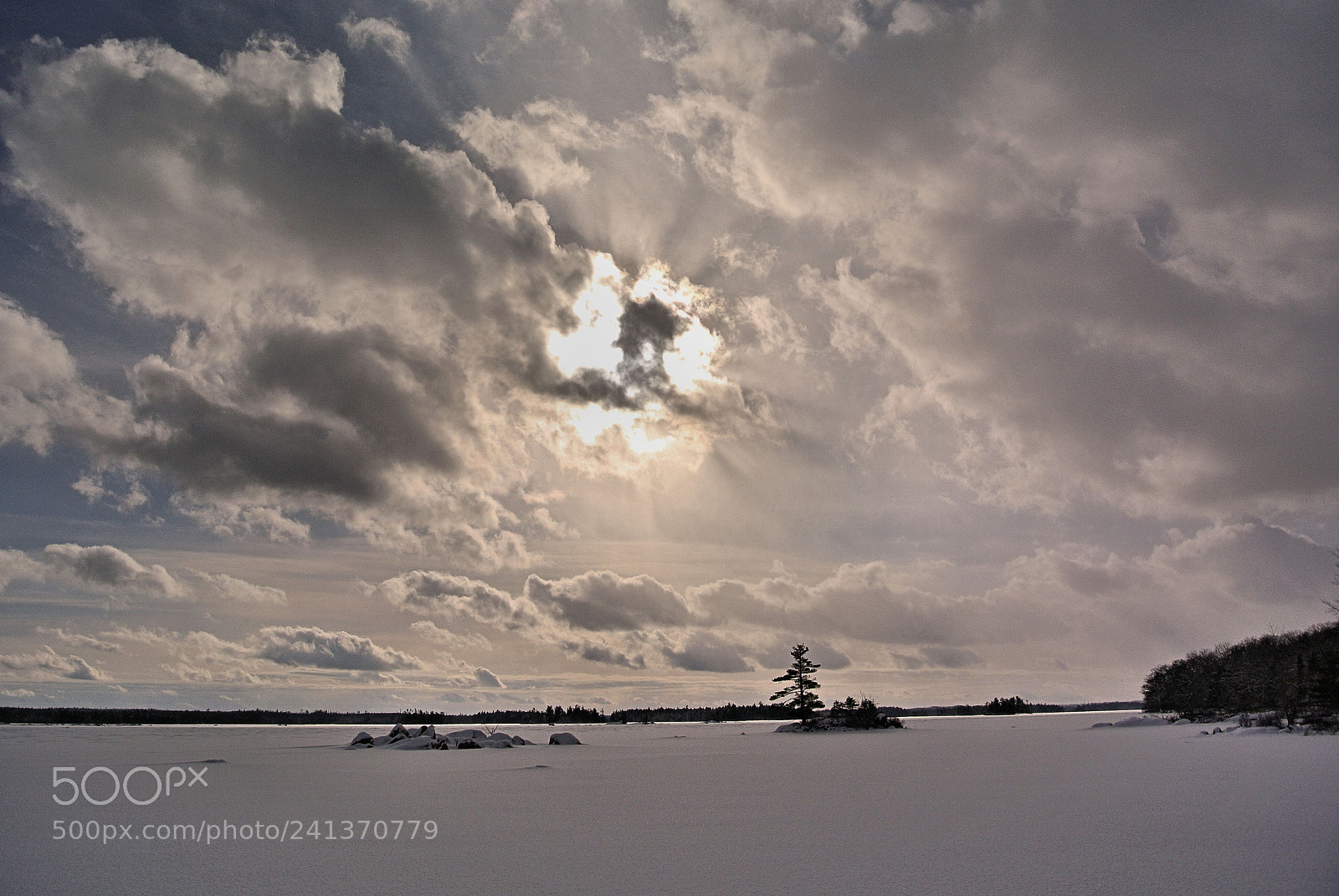 Nikon 1 V1 sample photo. Winter sky on gaspereau photography