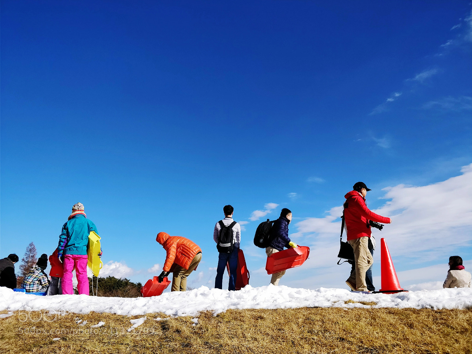 OnePlus 5 sample photo. Skiing on mount fuji. photography