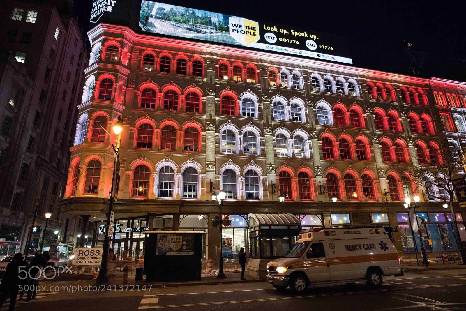 Nikon D810 sample photo. Market street illumination photography
