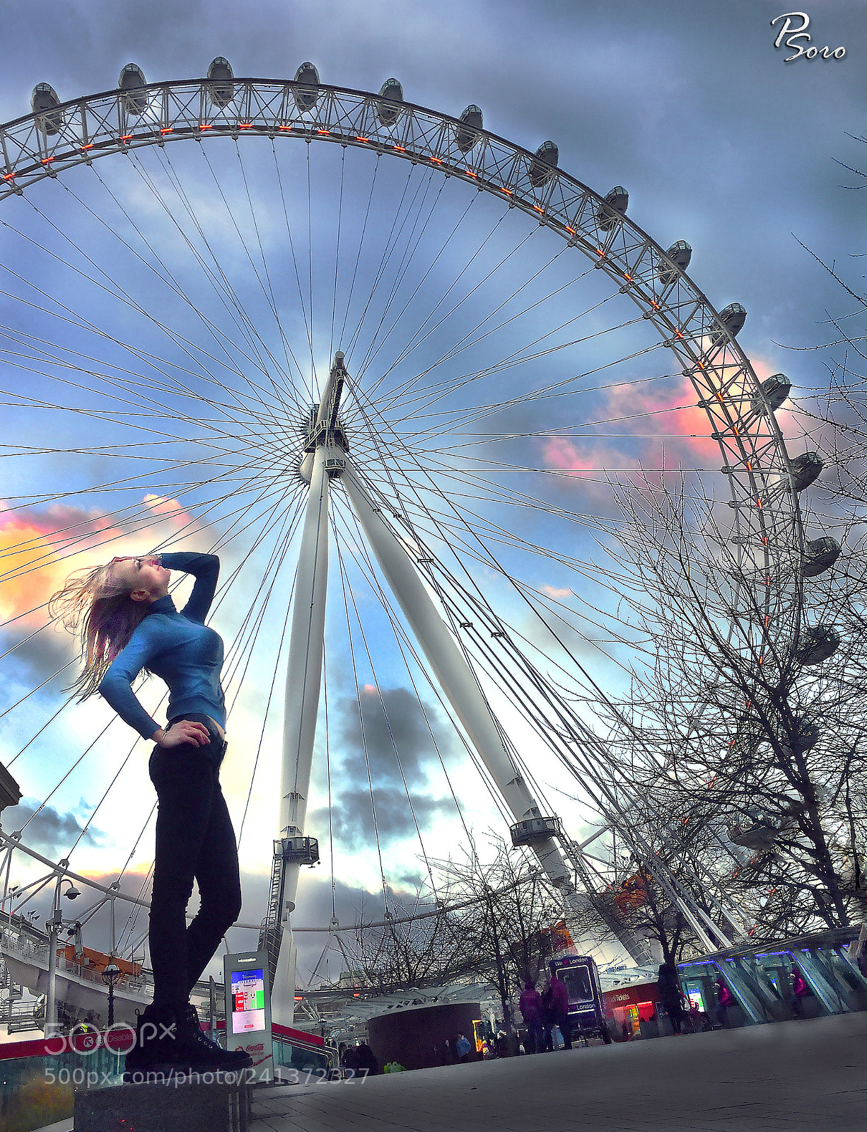 Apple iPhone 6 sample photo. London eye in fashion photography