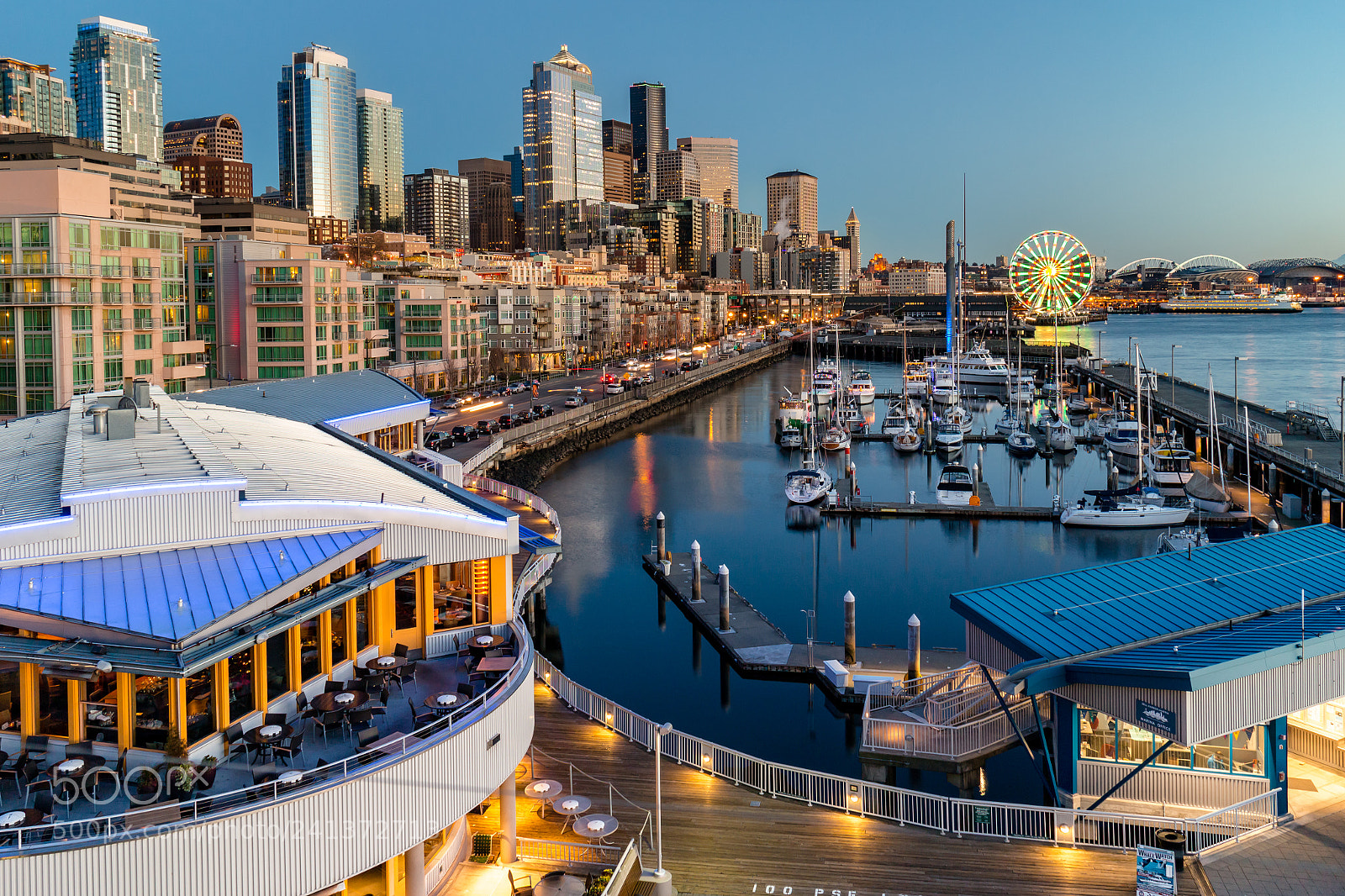 Canon EOS M sample photo. Seattle lights photography