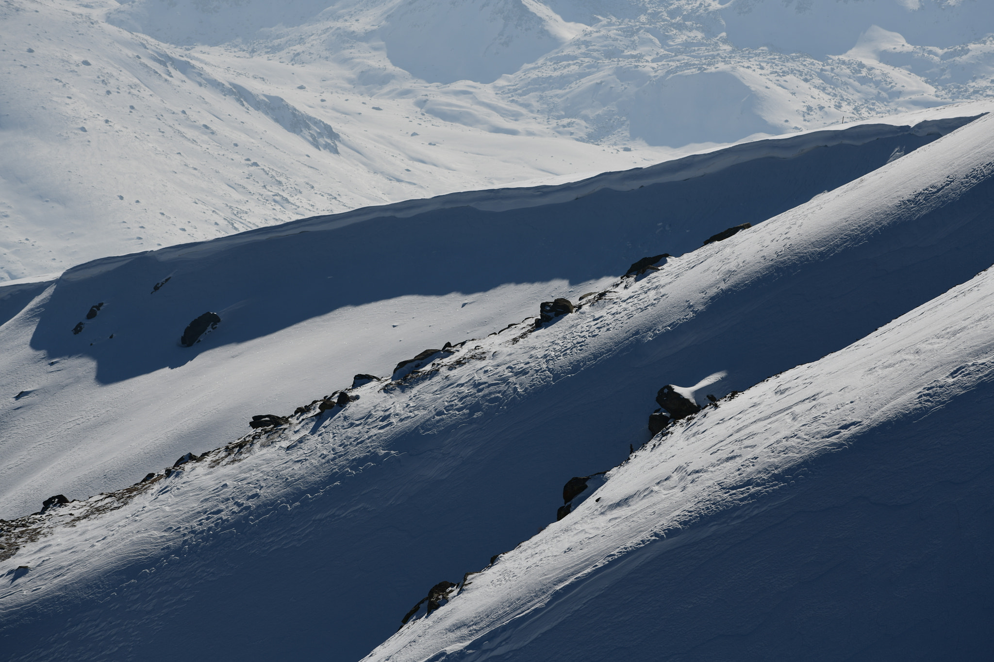 Nikon AF-S Nikkor 70-200mm F4G ED VR sample photo. Layered snow photography
