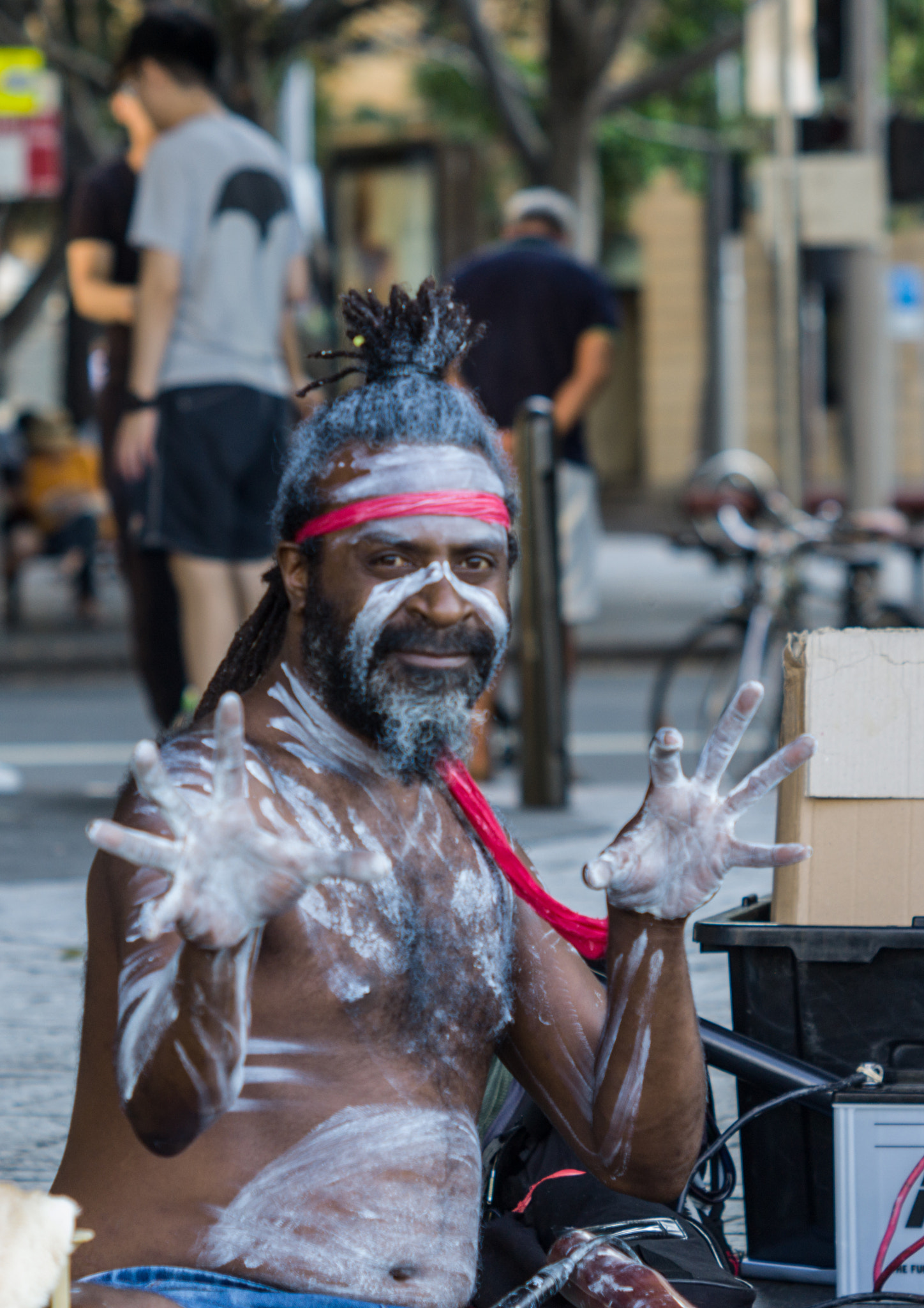 Leica M9 + Tele-Elmar-M 135mm f/4 (II) sample photo. Aboriginie musician photography