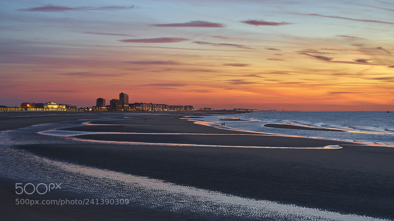 Sony a7 II sample photo. Ostend sunset photography