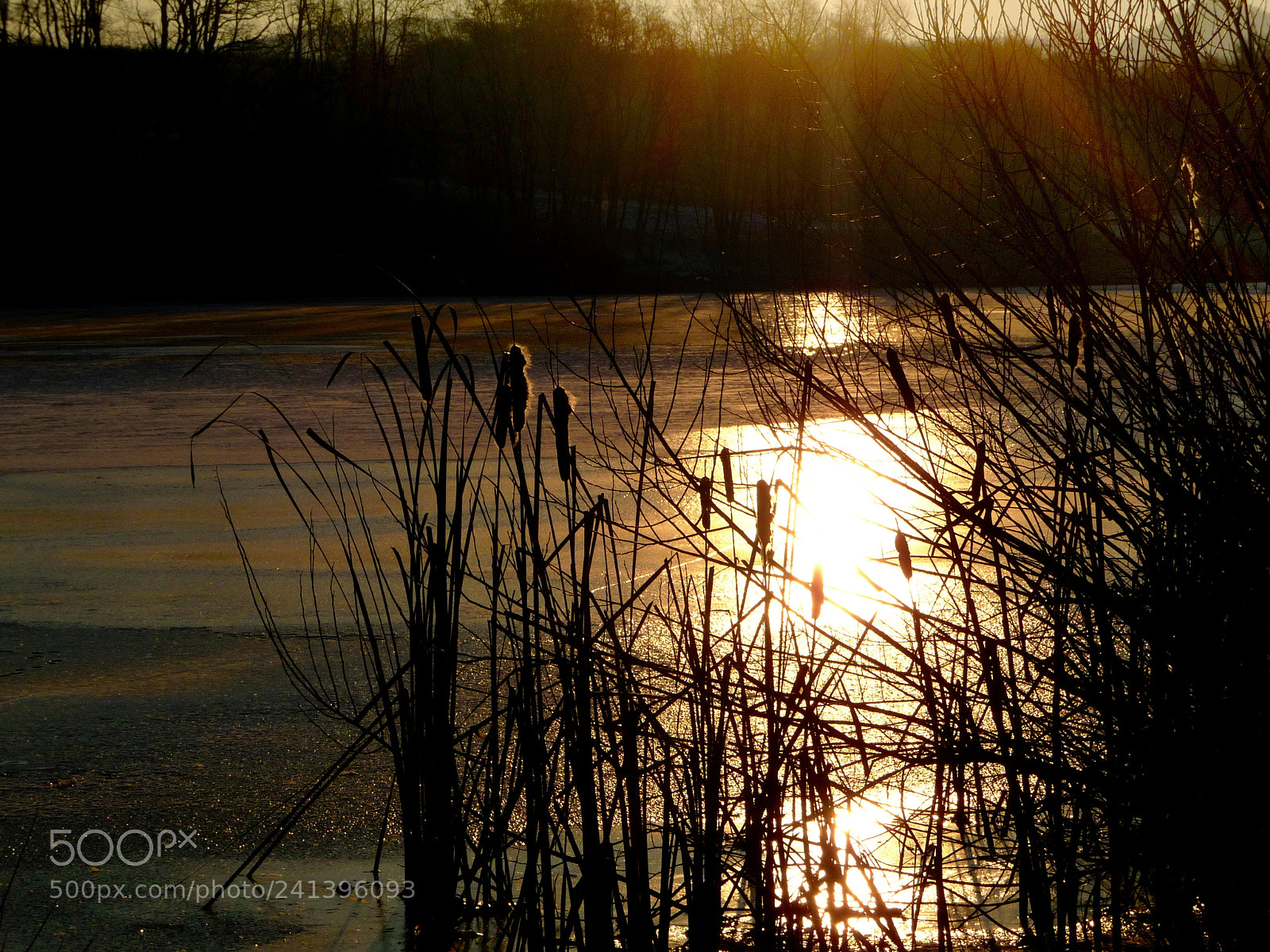 Panasonic Lumix DMC-TZ5 sample photo. Sunset over the frozen photography