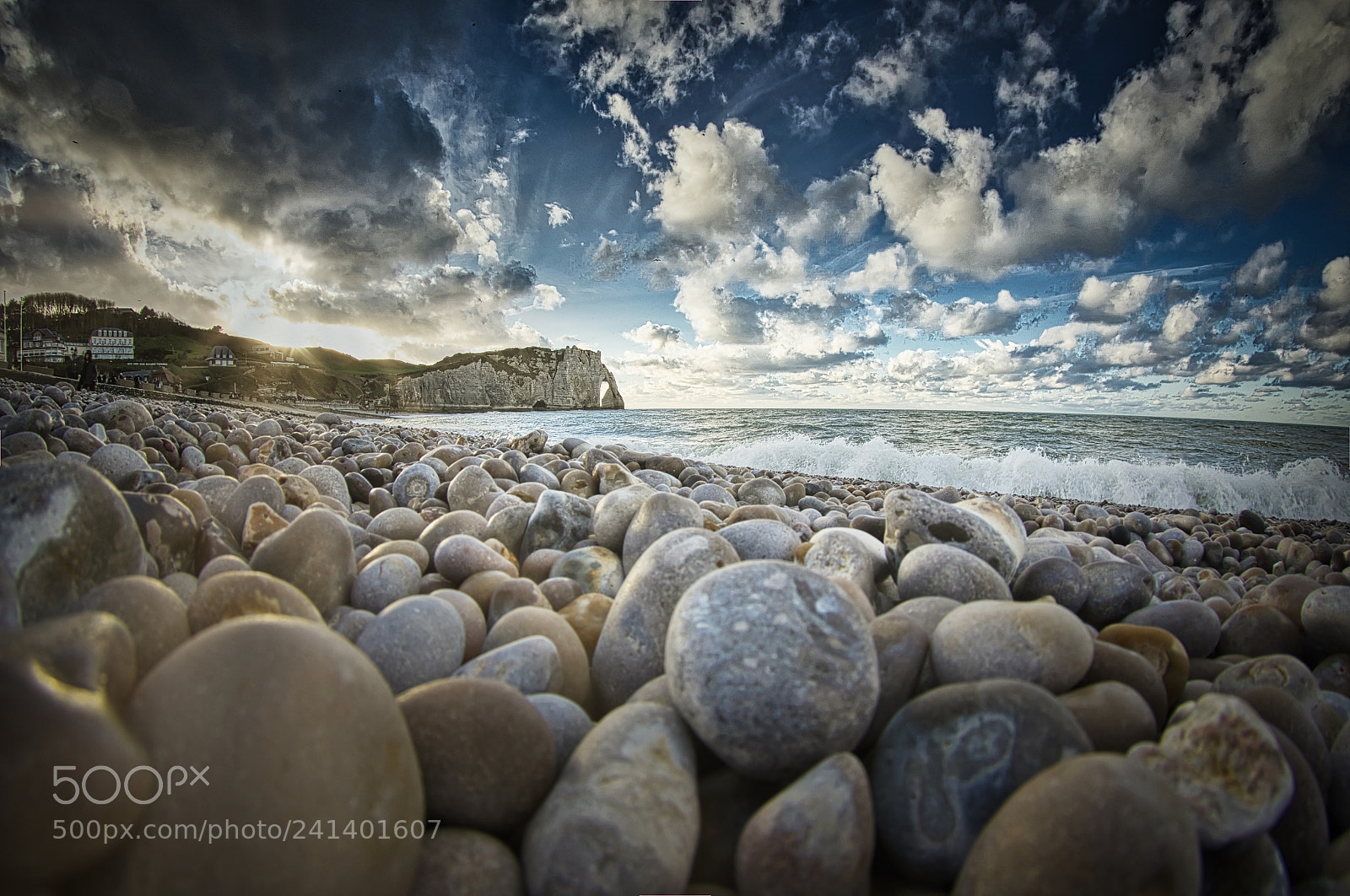 Pentax K-5 sample photo. Etretat pebbles photography