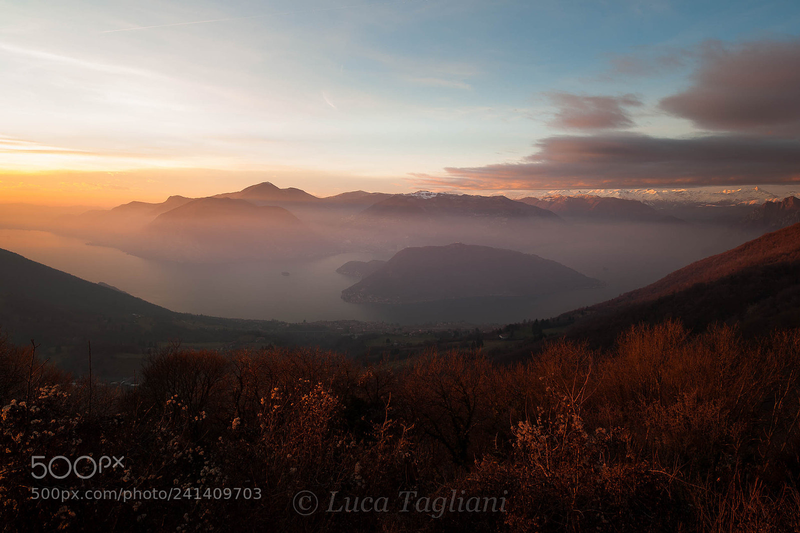 Canon EOS 5D sample photo. Iseo lake sunset photography