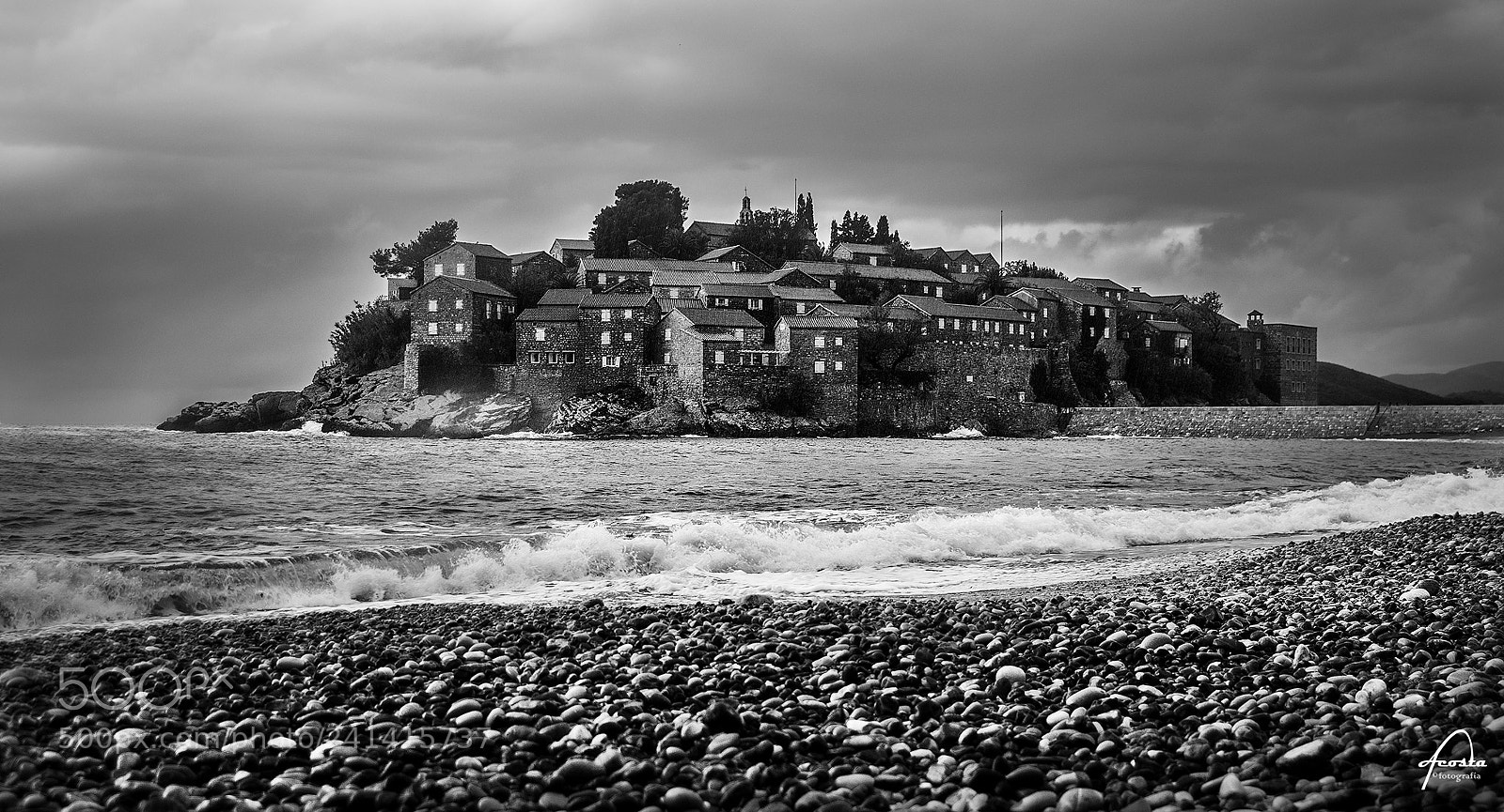 Nikon D5000 sample photo. Sveti stefan island photography