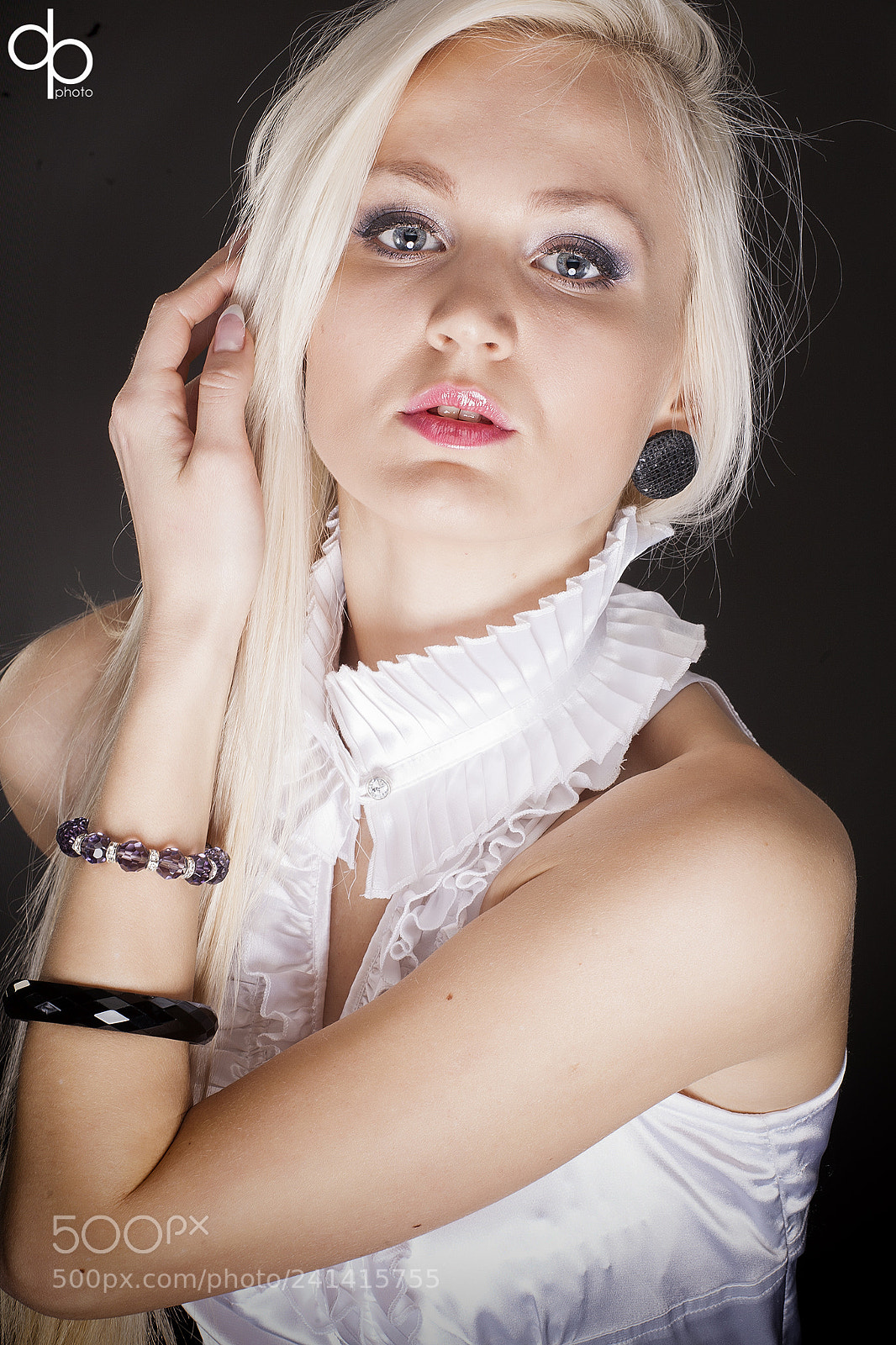 Canon EOS 5D sample photo. Blonde in white photography