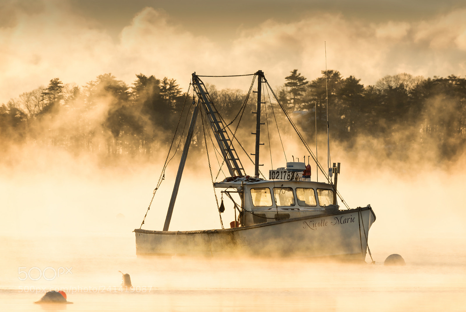Nikon D810 sample photo. Boat in sea smoke photography