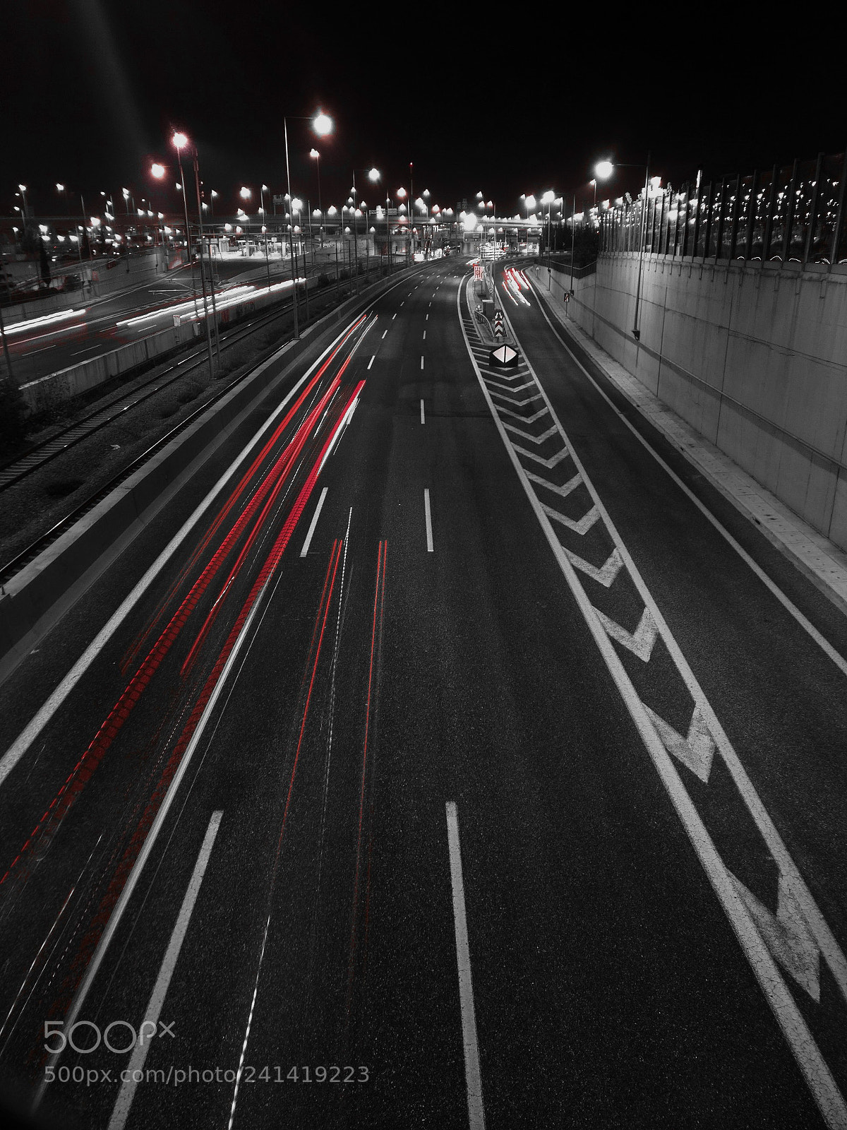OnePlus A3003 sample photo. City roads by night photography