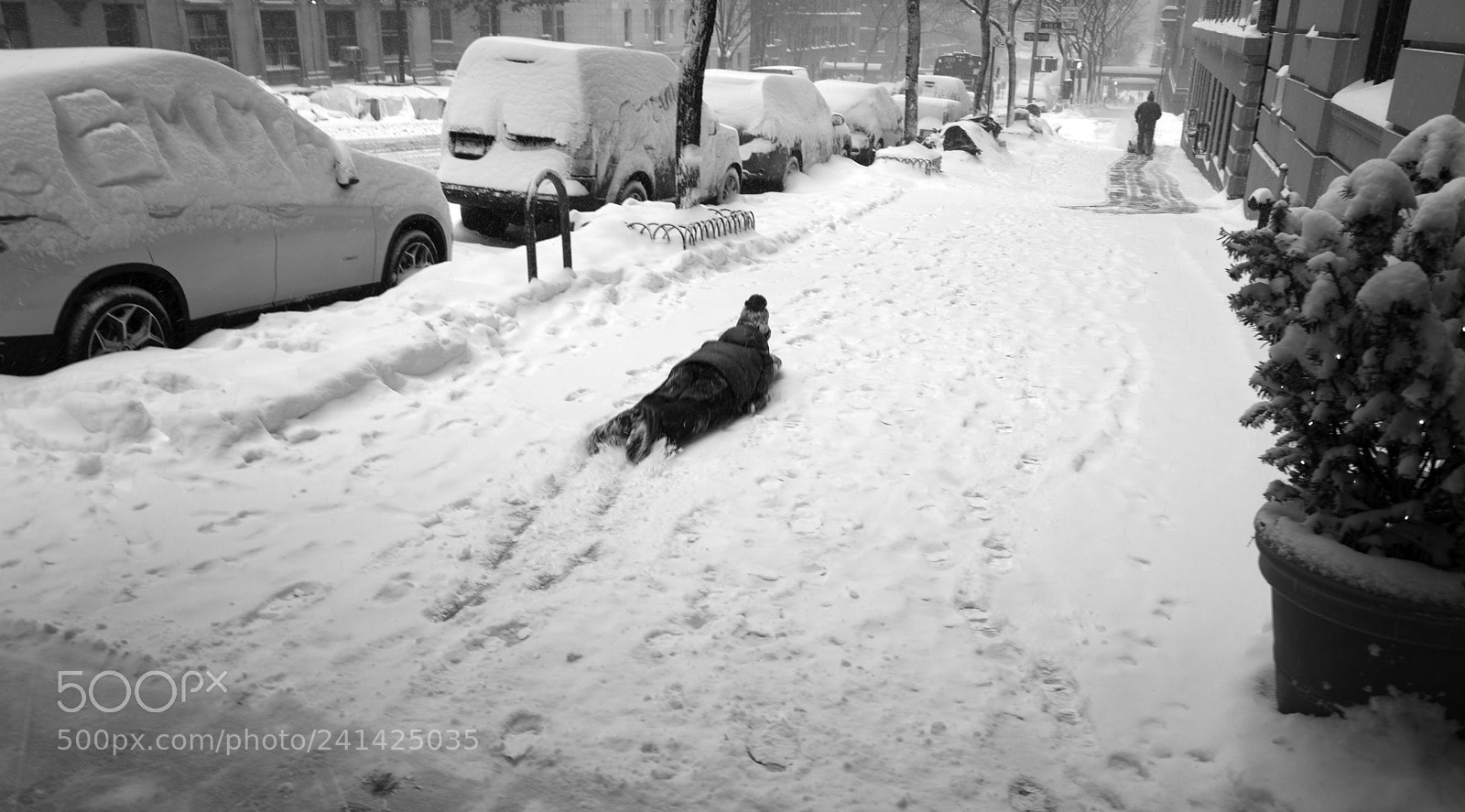 Ricoh GR sample photo. Urban sledding photography