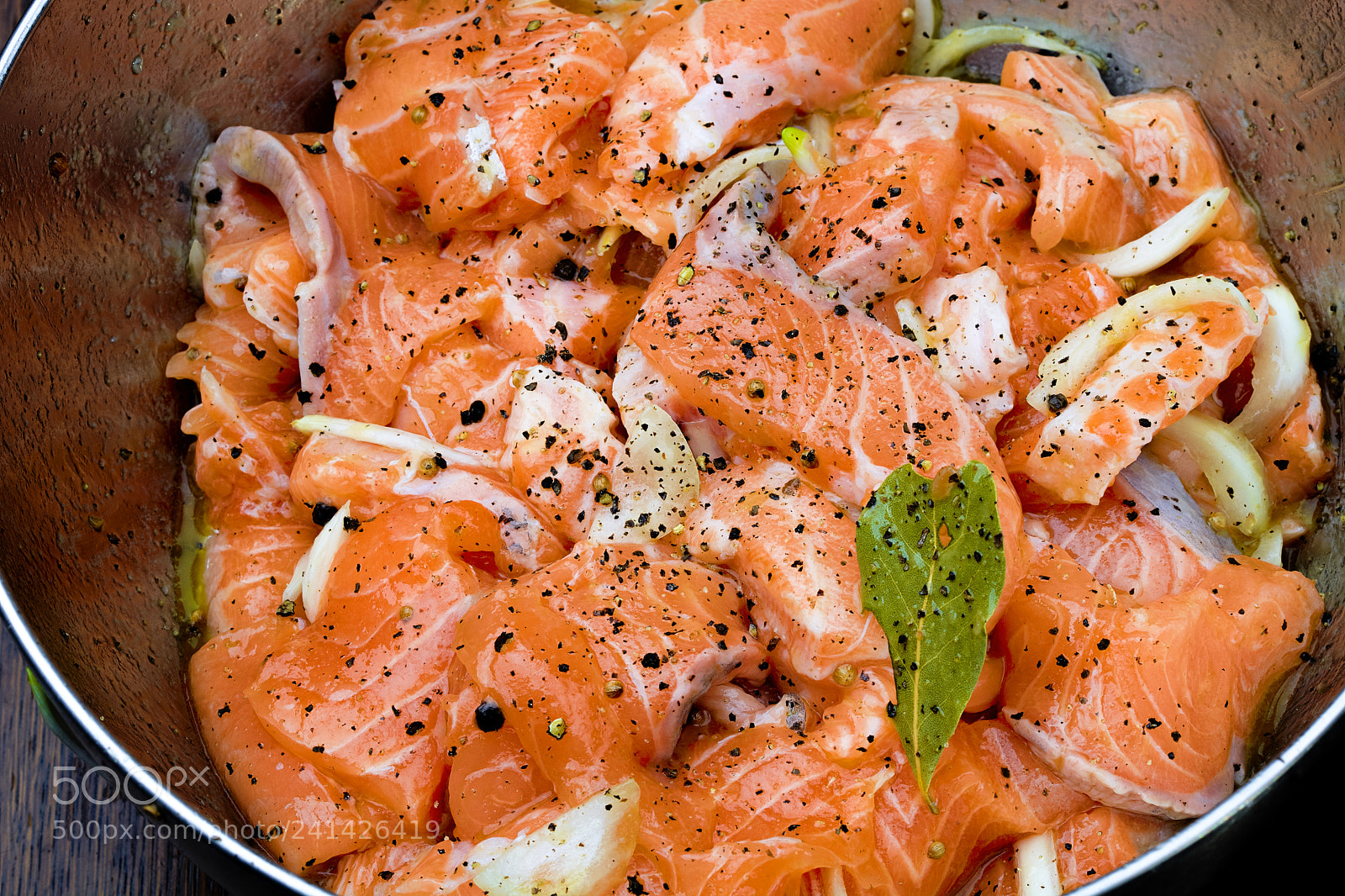 Nikon D7100 sample photo. Marinated salmon. photography