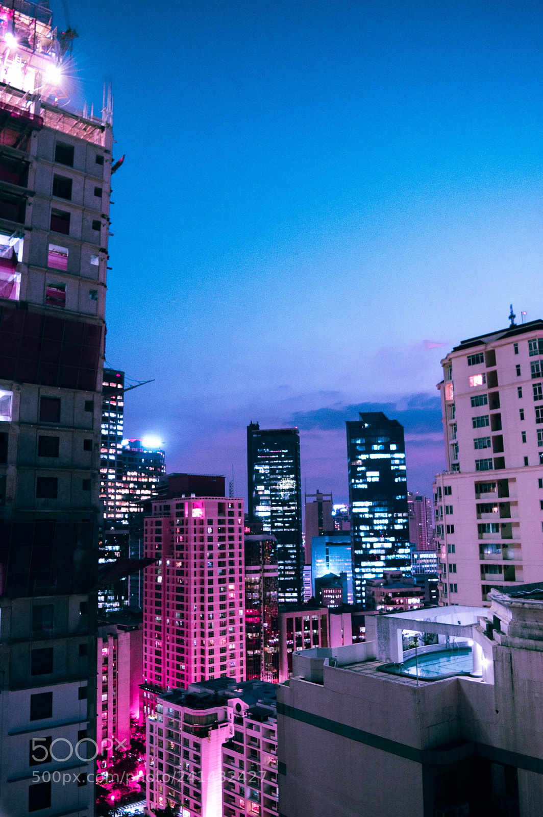 Nikon D3200 sample photo. Pink + blue photography
