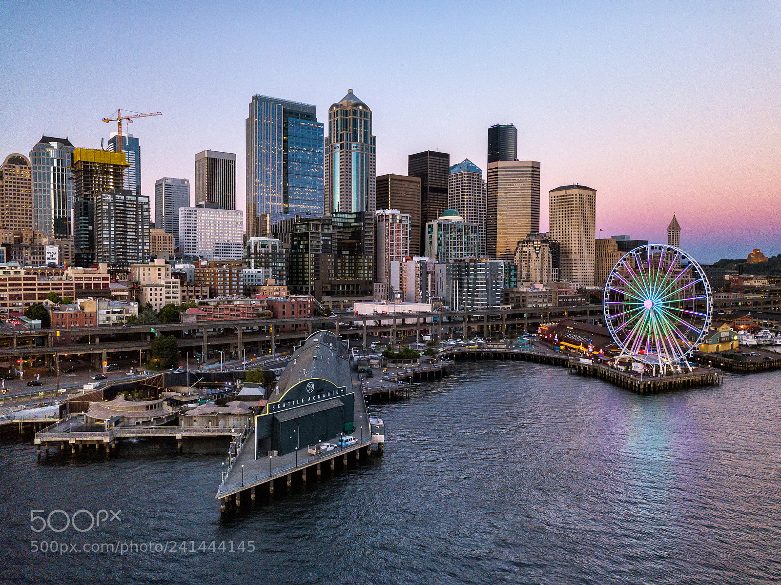 DJI FC220 sample photo. Seattle waterfront photography