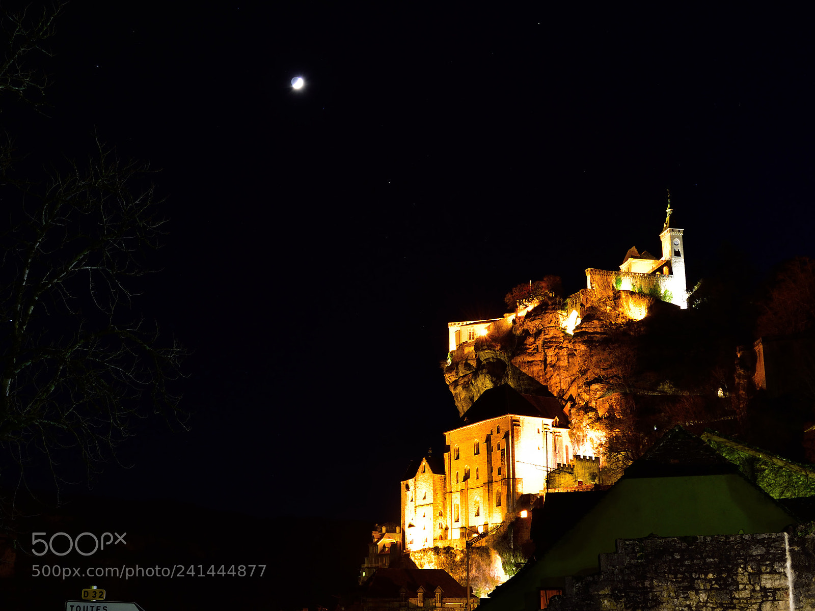 Nikon D5500 sample photo. Rocamadour by night photography