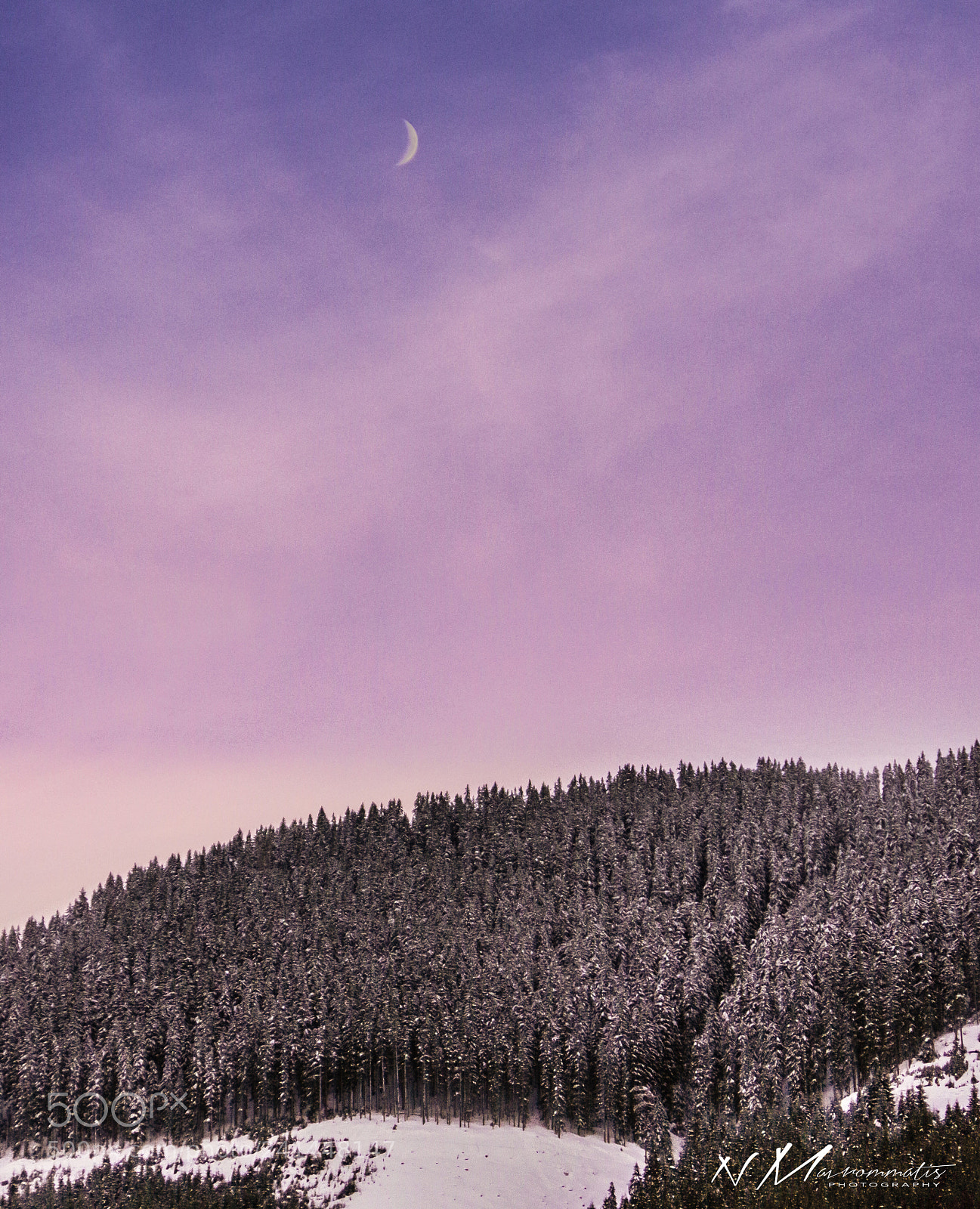 Pentax K-70 sample photo. Night falls in saalbach photography